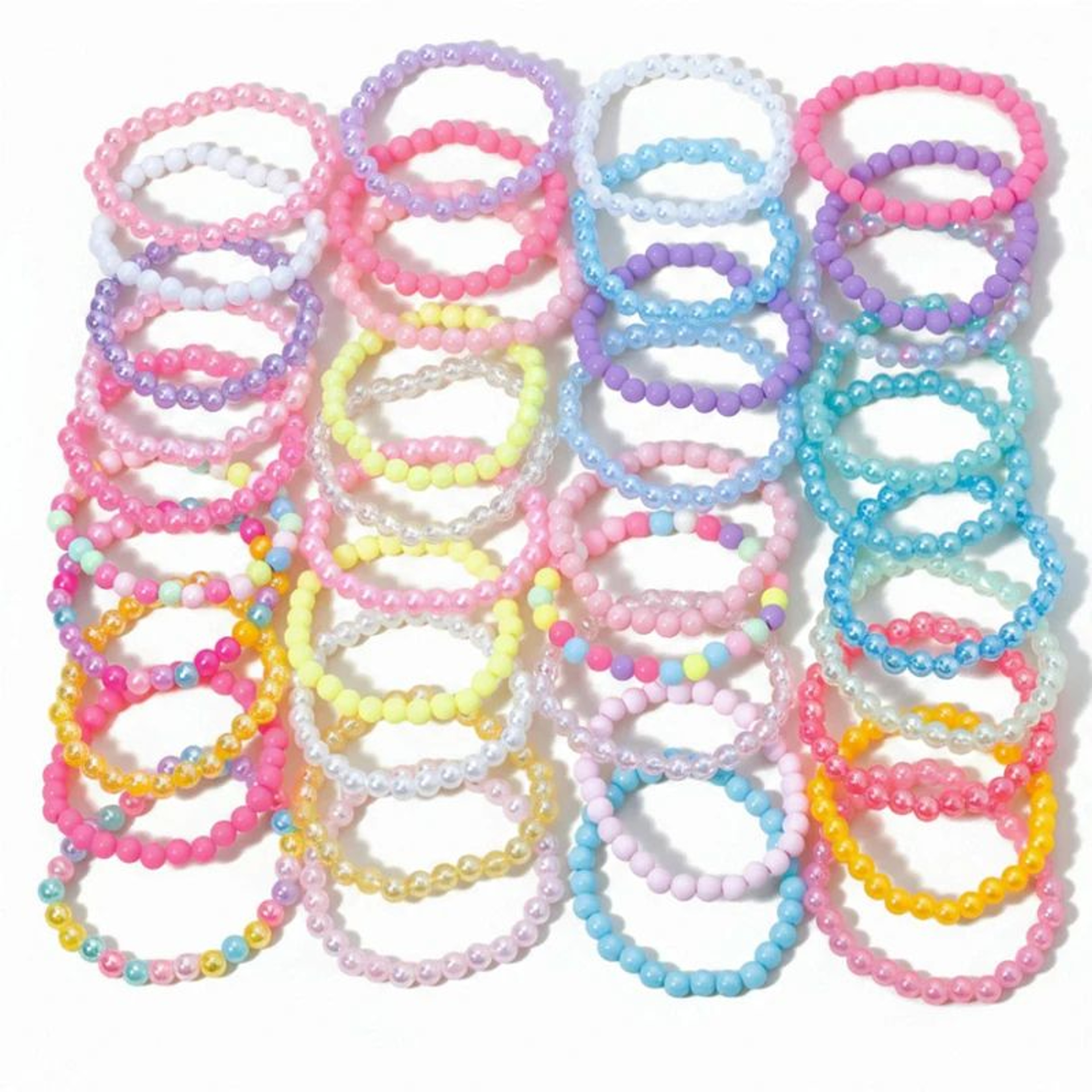 Colorful Macaron Beaded Bracelet Set  Kids Girls Party Favor Bracelets Birthday Goodie Bag  Pinata  4