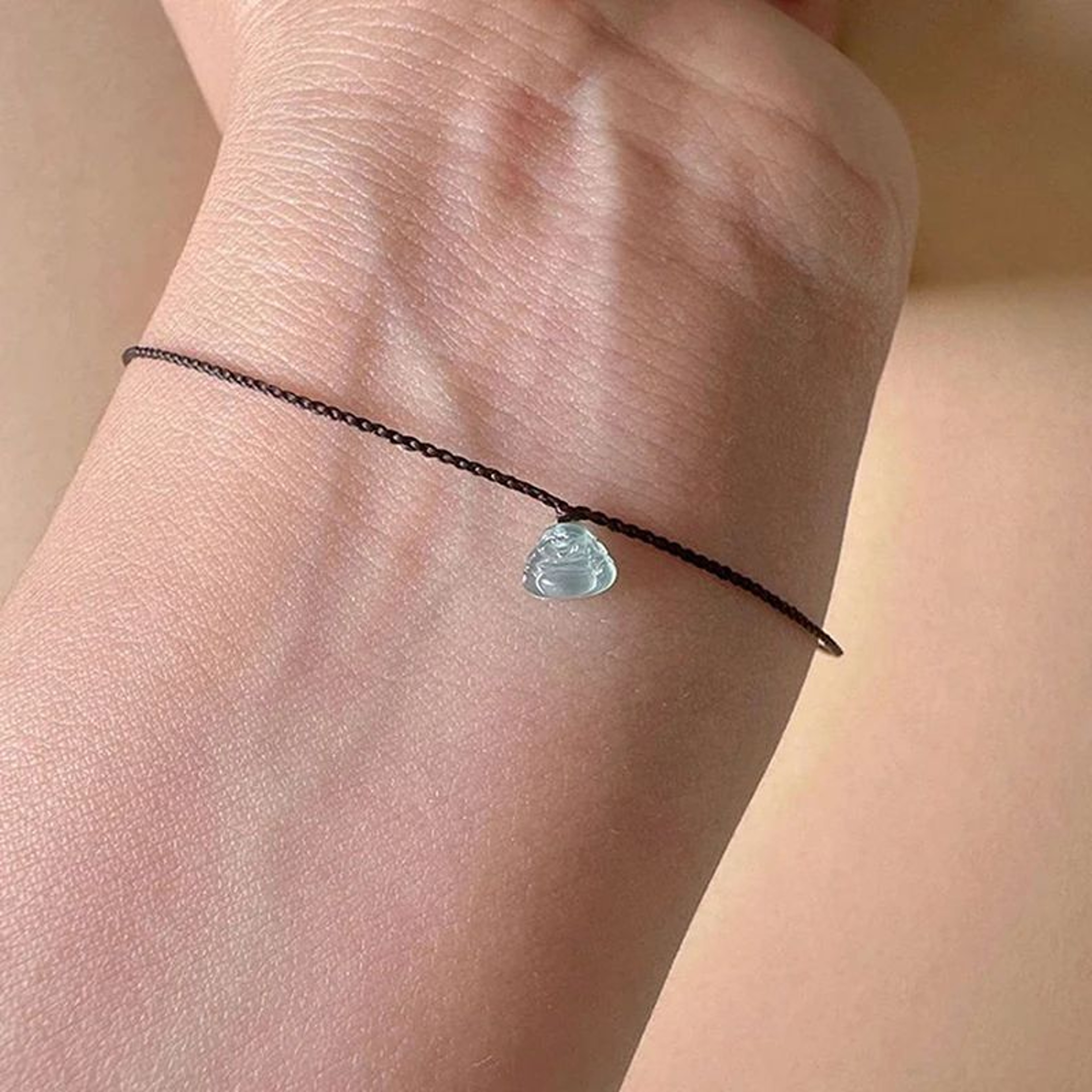 Handmade Jade Big Belly Buddha Braided Bracelet  Adjustable Lucky Cord Bracelet Natural Jewelry Gif 1