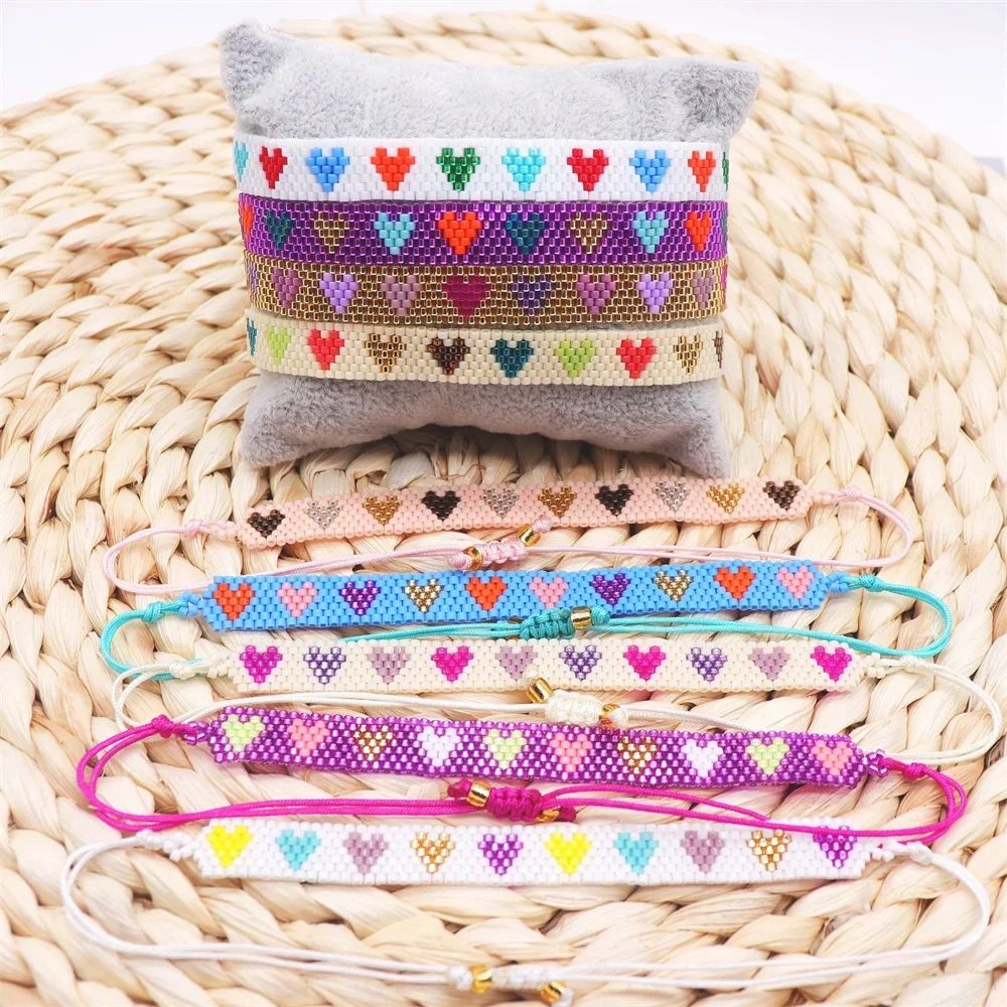 Handmade Miyuki Heart Beaded Bracelet  Boho Friendship Bracelet For Women Couples  Fashion Jewelry  2