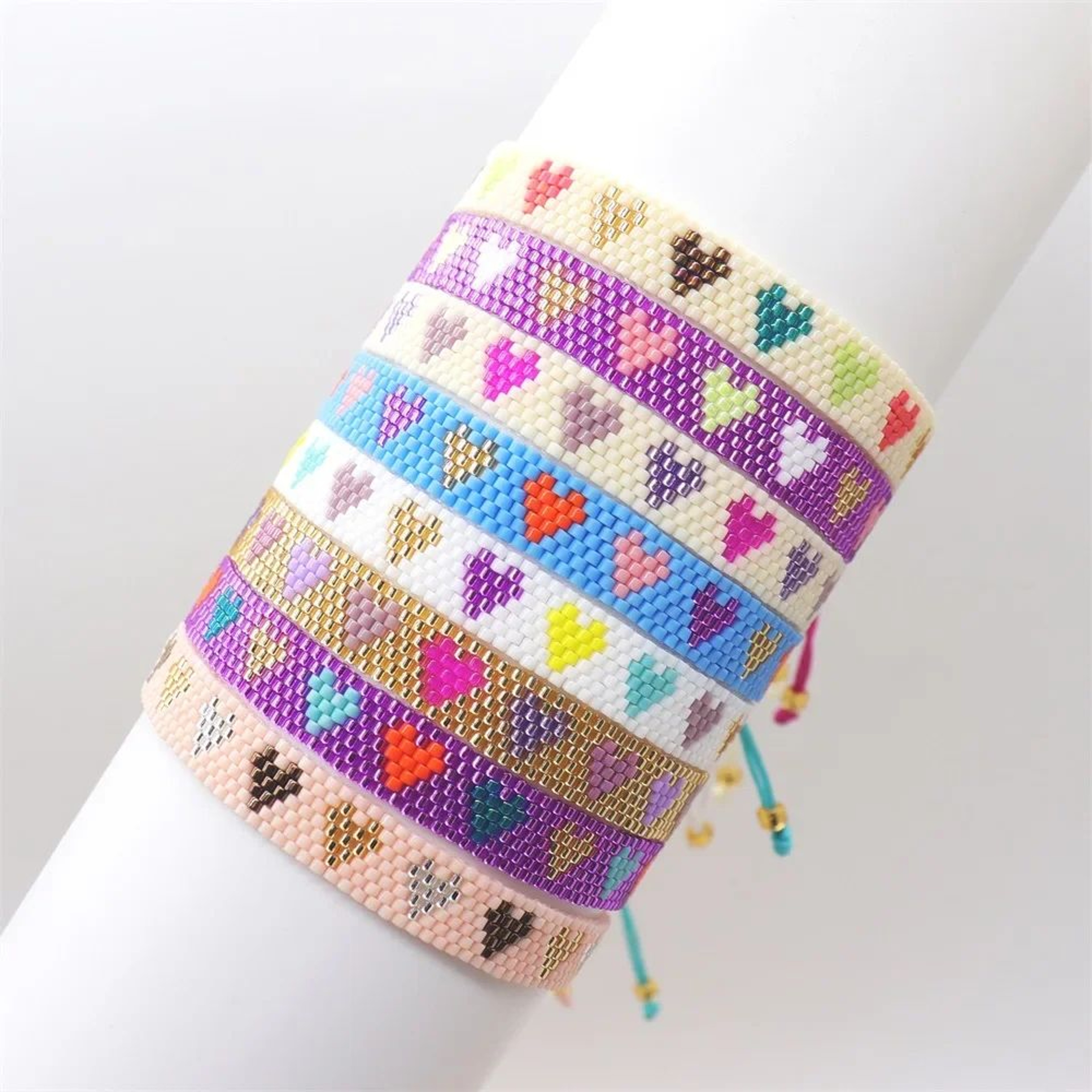Handmade Miyuki Heart Beaded Bracelet  Boho Friendship Bracelet For Women Couples  Fashion Jewelry  1