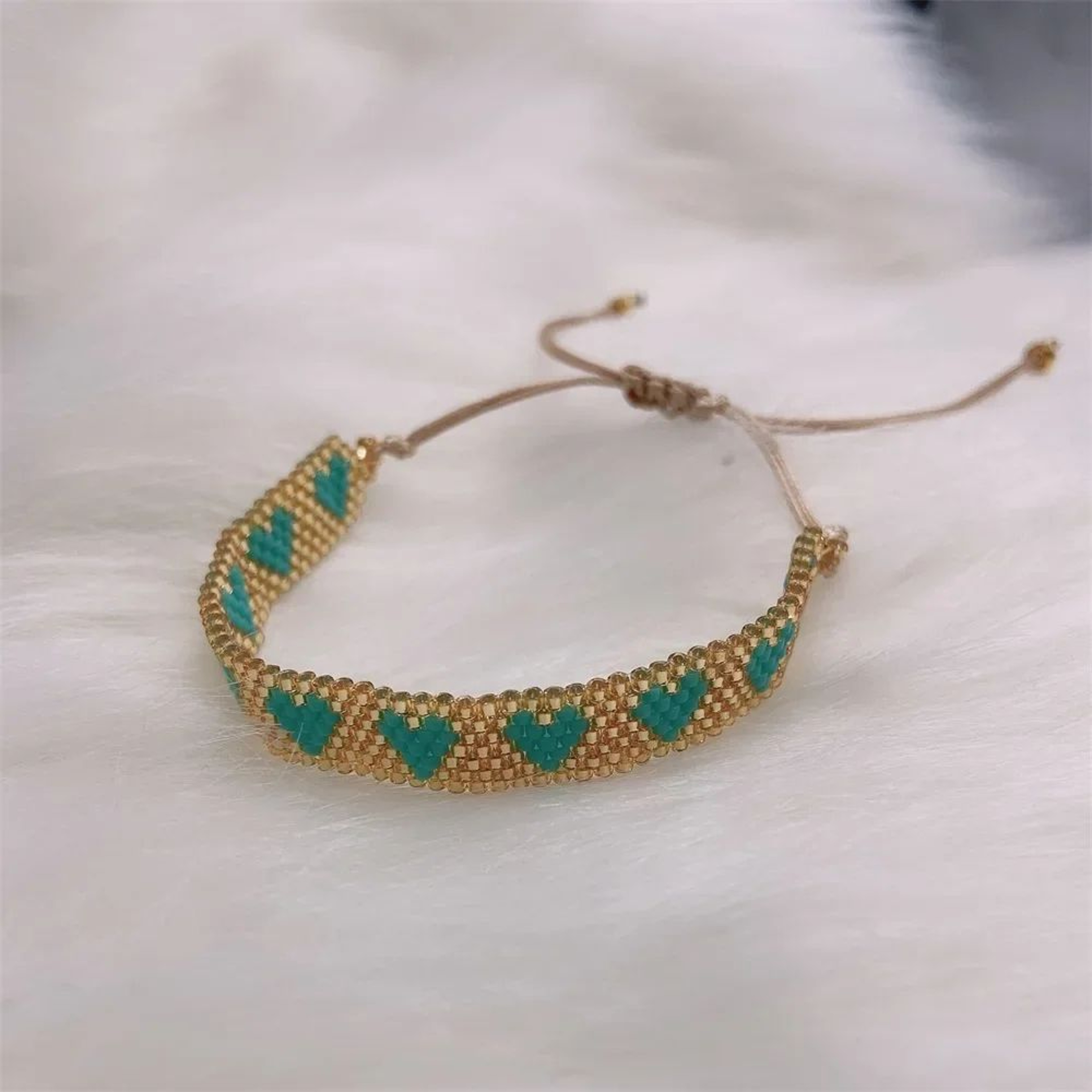 Handmade Miyuki Heart Beaded Bracelet  Boho Friendship Bracelet For Women Couples  Fashion Jewelry  12