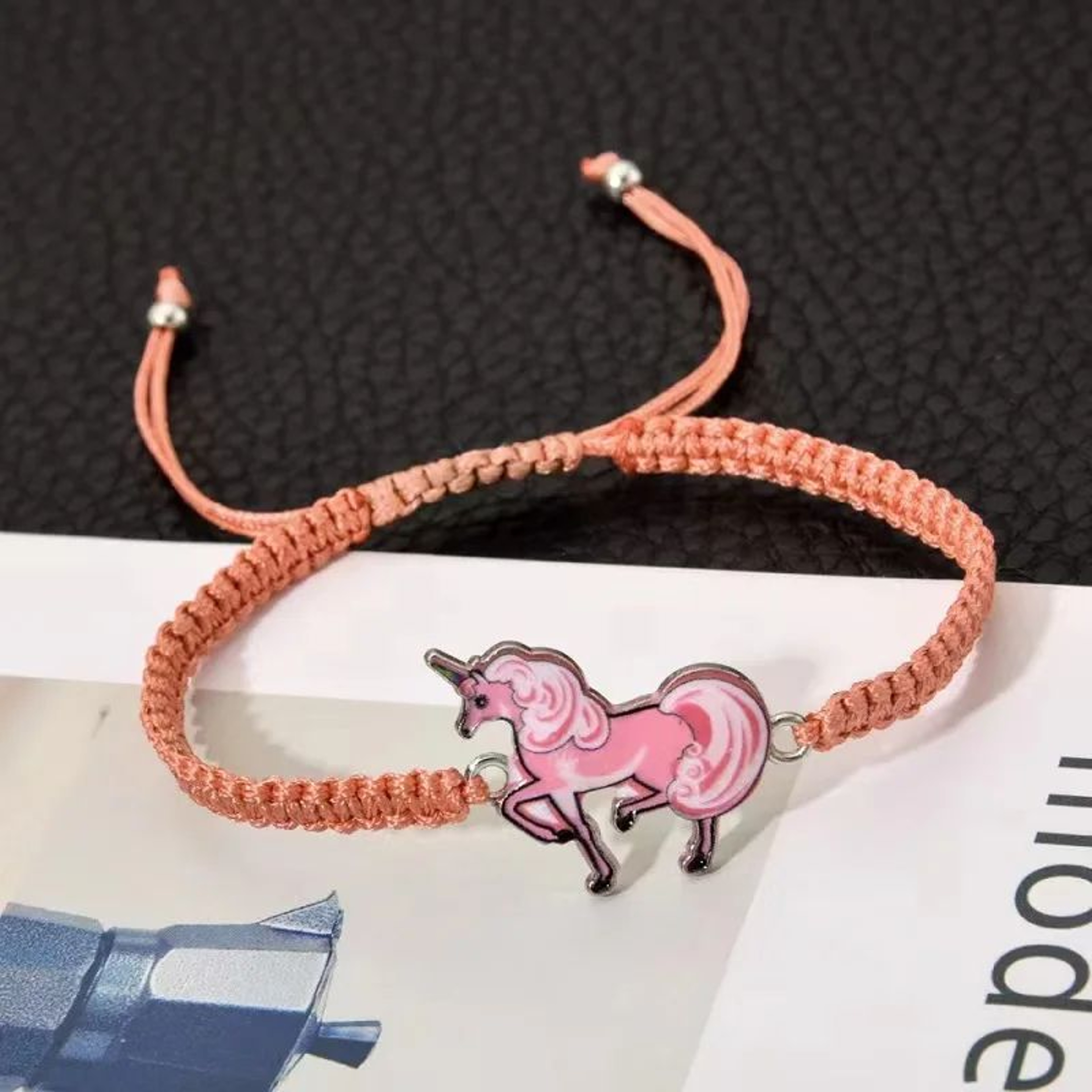 12pcs Unicorn Woven Friendship Bracelets  Colorful Adjustable Lucky Bracelets With Alloy Charms For 3