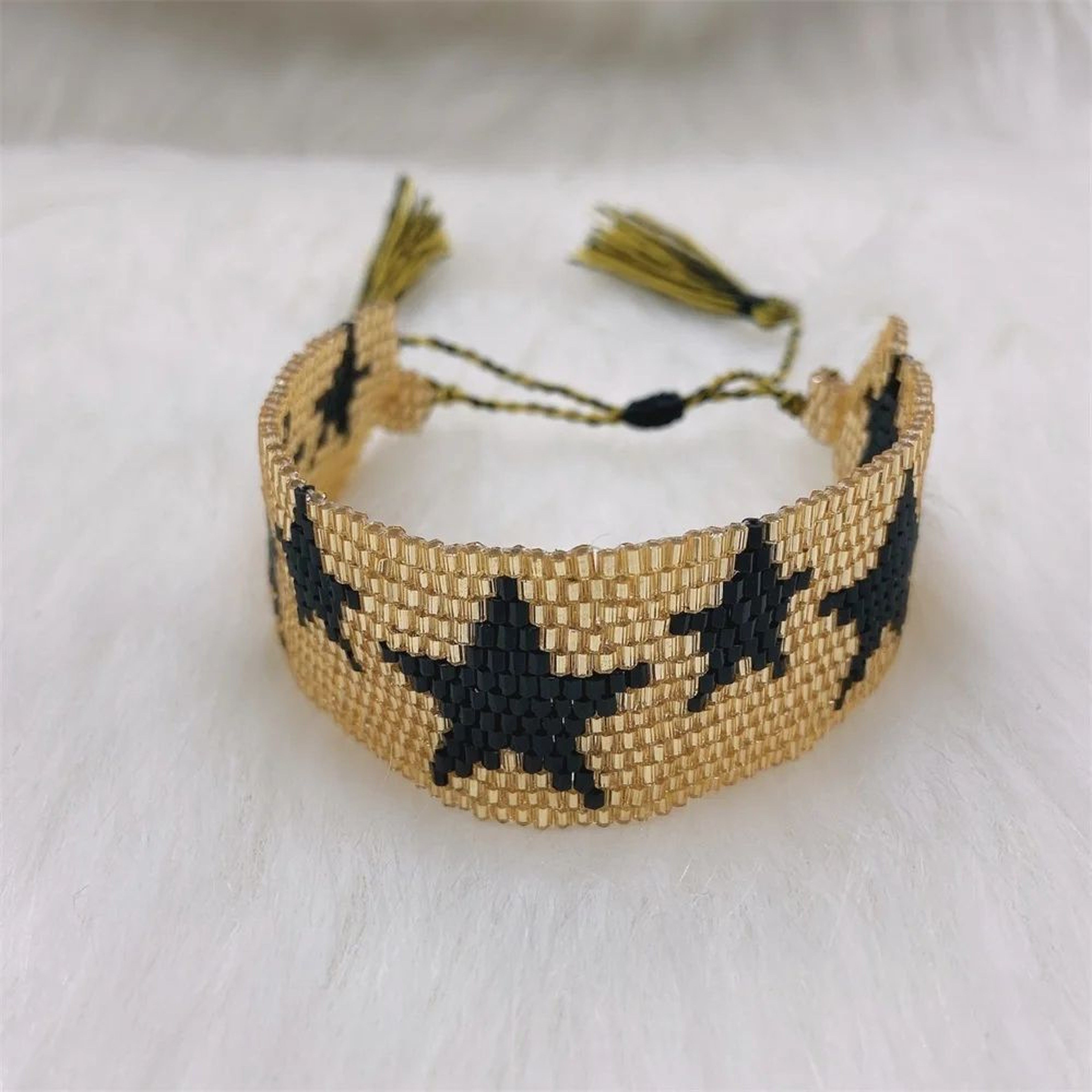 Miyuki Beaded Star Bracelet  Boho Woven Tassel Cuff Bracelet For Women Ethnic Jewelry Gift 2