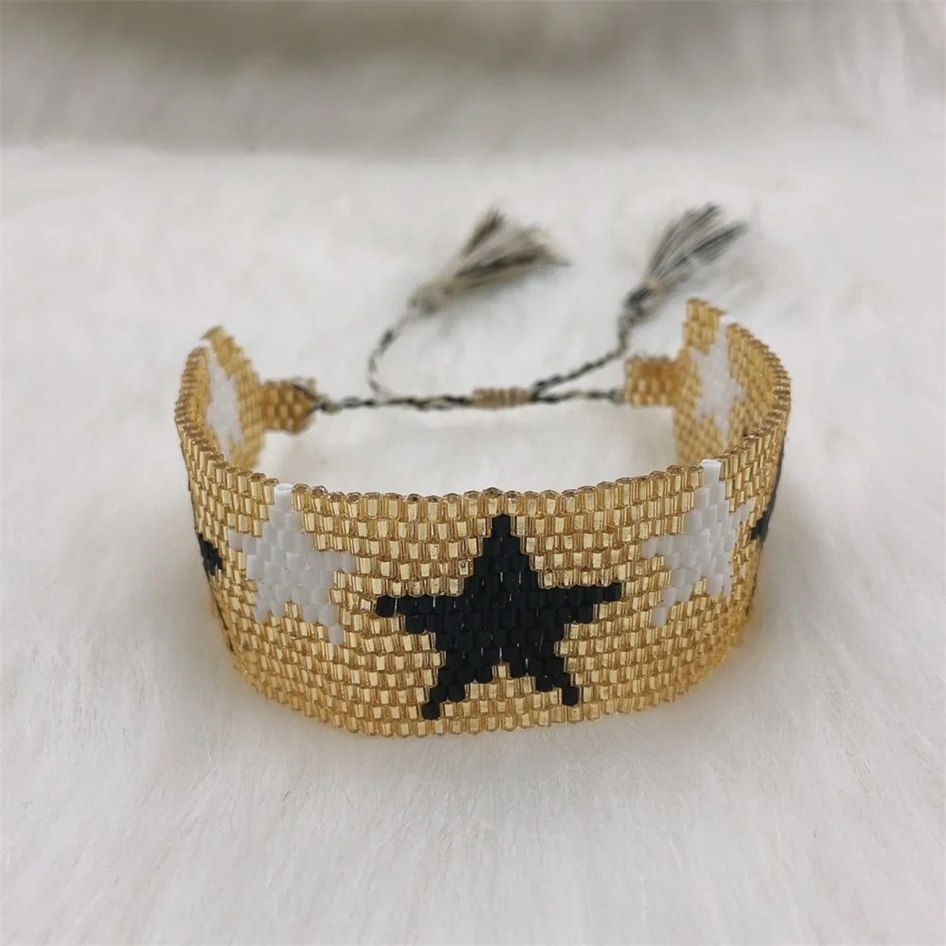 Miyuki Beaded Star Bracelet  Boho Woven Tassel Cuff Bracelet For Women Ethnic Jewelry Gift 1