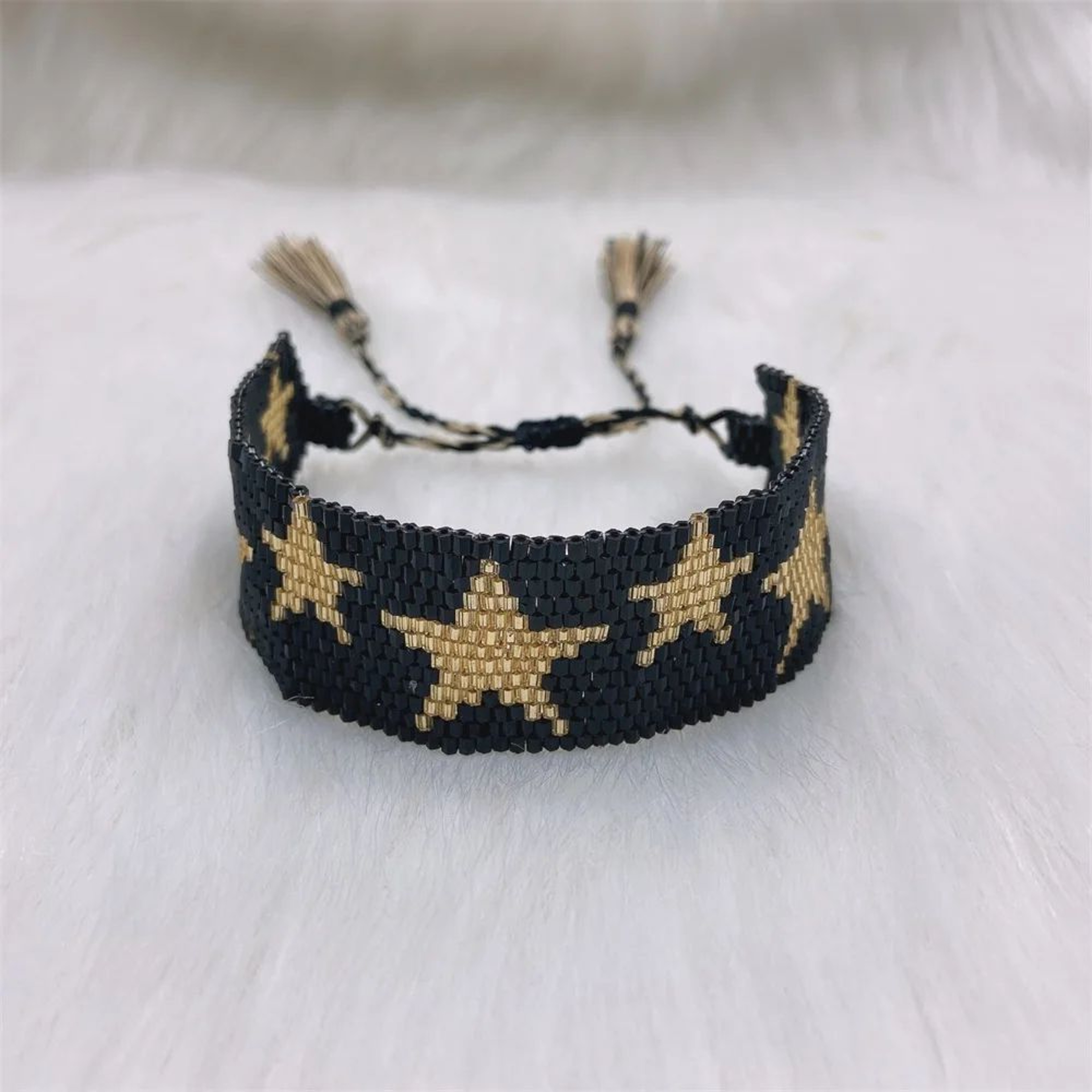 Miyuki Beaded Star Bracelet  Boho Woven Tassel Cuff Bracelet For Women Ethnic Jewelry Gift 3