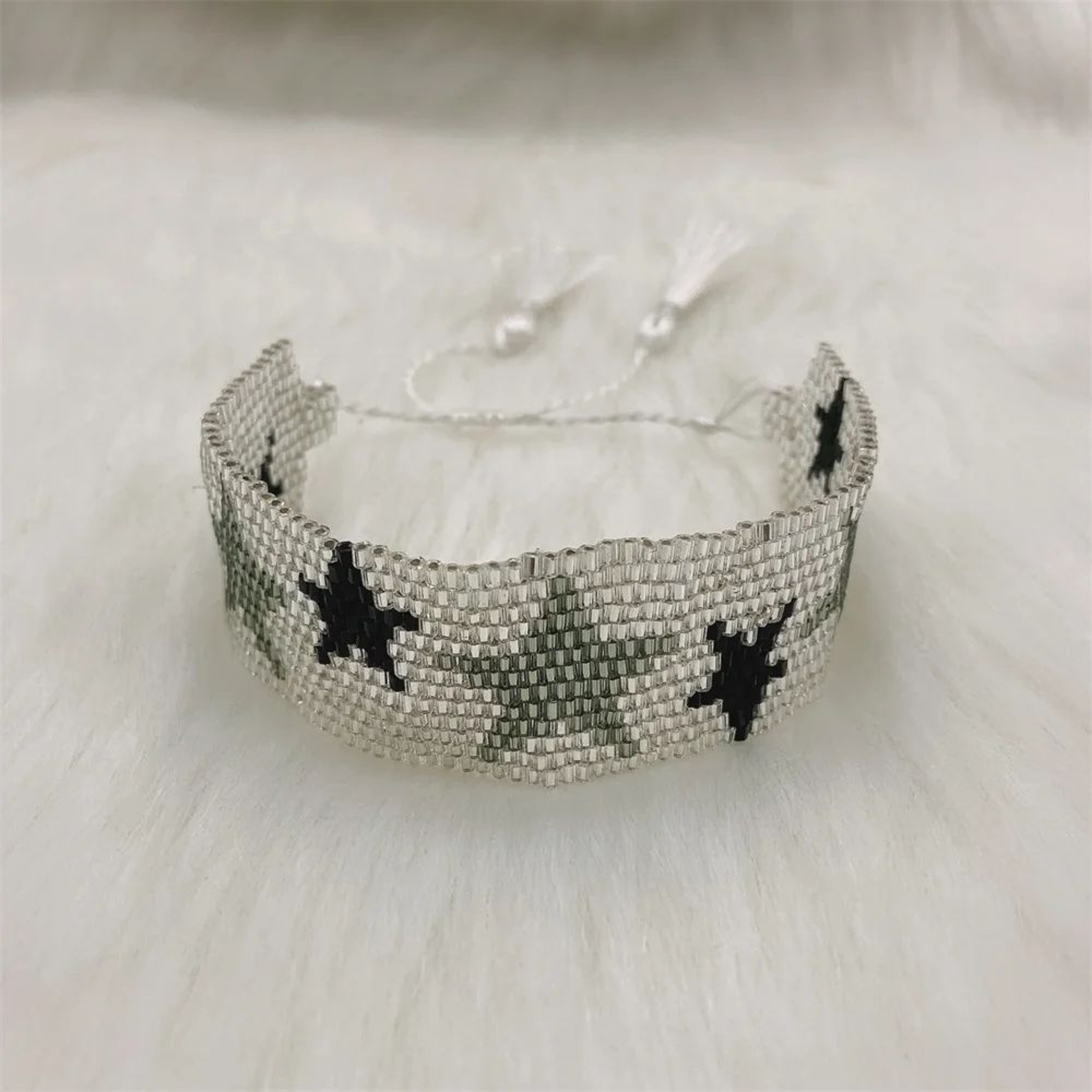 Miyuki Beaded Star Bracelet  Boho Woven Tassel Cuff Bracelet For Women Ethnic Jewelry Gift 5