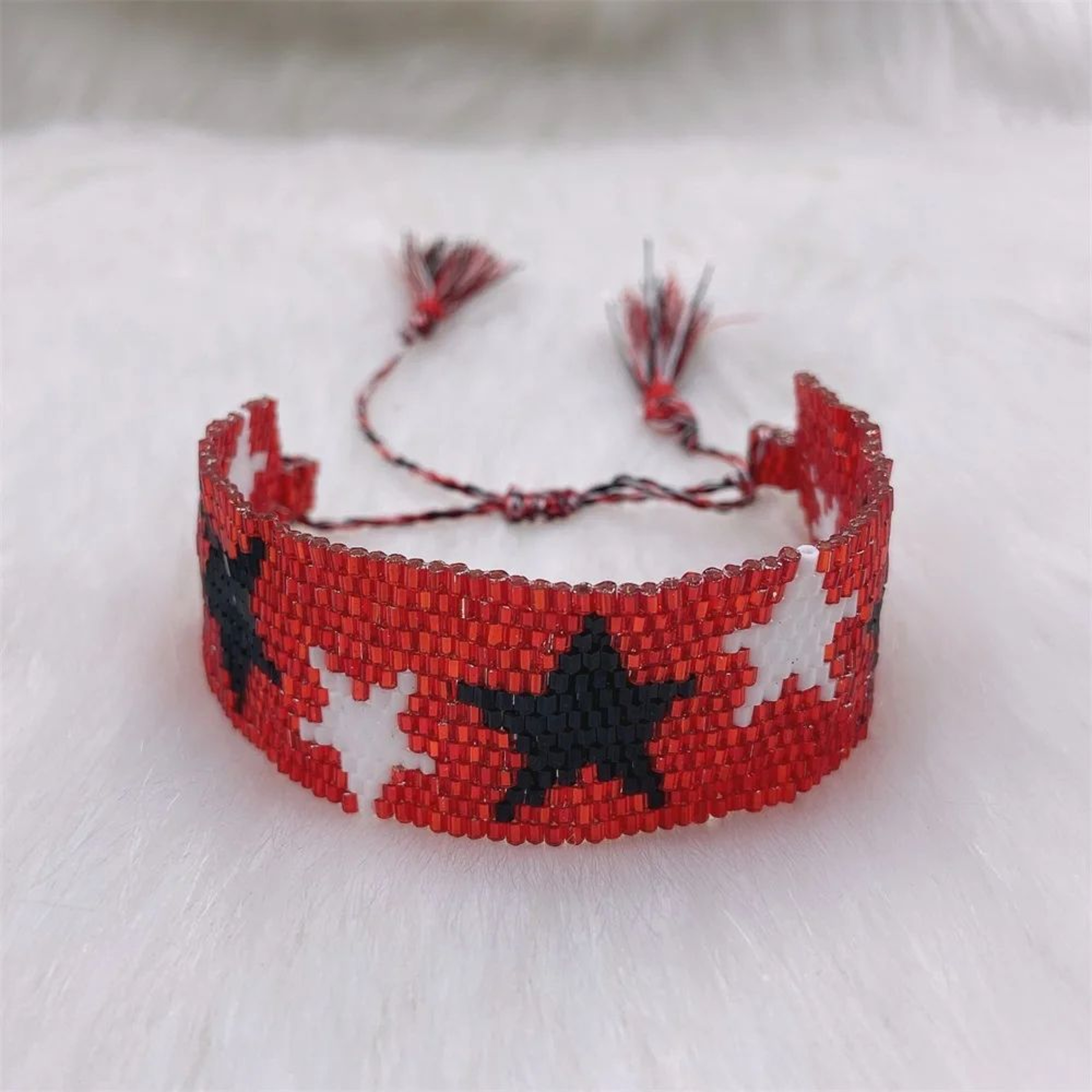 Miyuki Beaded Star Bracelet  Boho Woven Tassel Cuff Bracelet For Women Ethnic Jewelry Gift 12