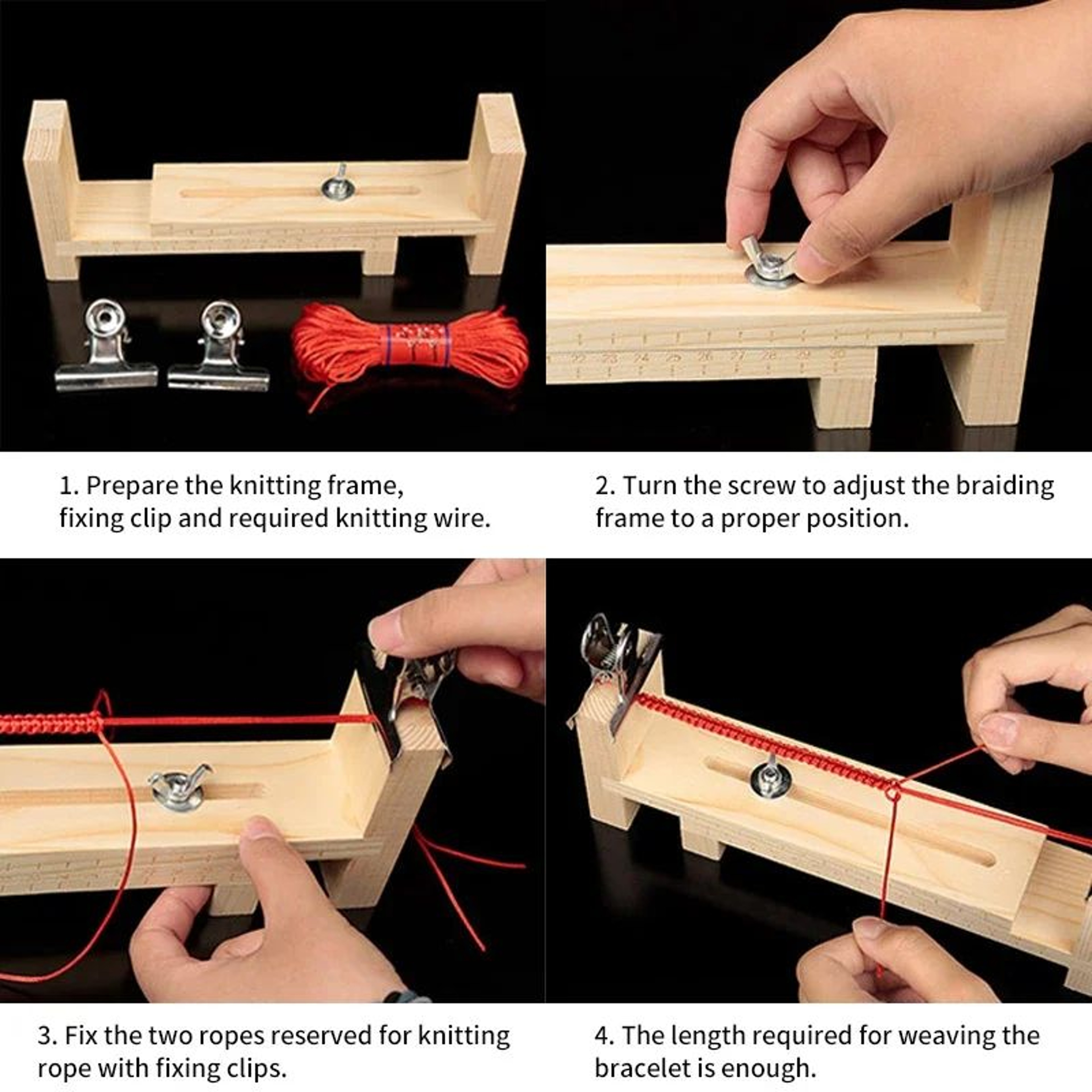 Creative Rope Braiding Tool  Wooden Bracelet  Necklace Weaving Loom For DIY Knitting And Jewelry Ma 1