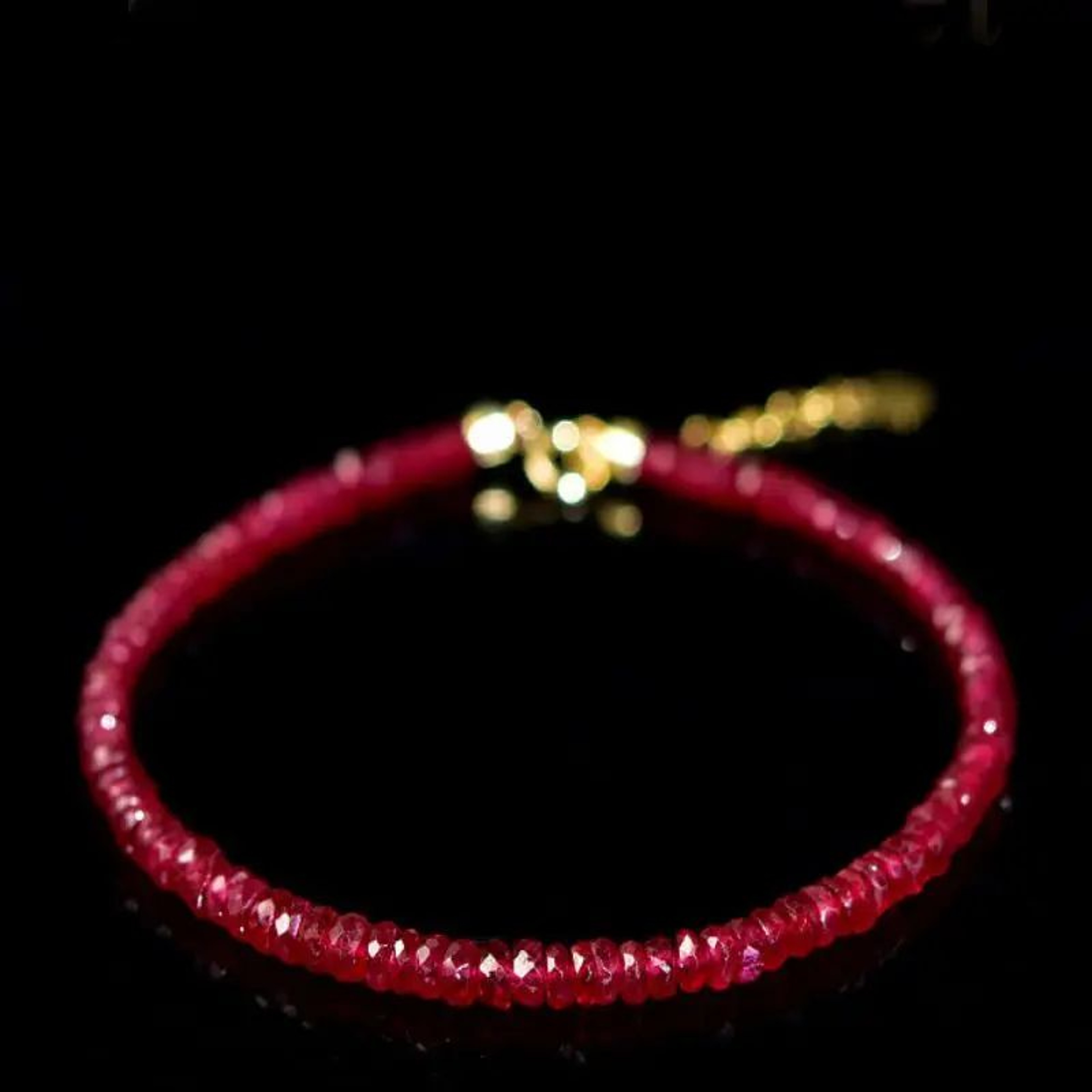 Handmade 4 Mm Natural Ruby Beaded Bracelet  EcoFriendly Gemstone Charm Prayer Bracelet For Women  T 5