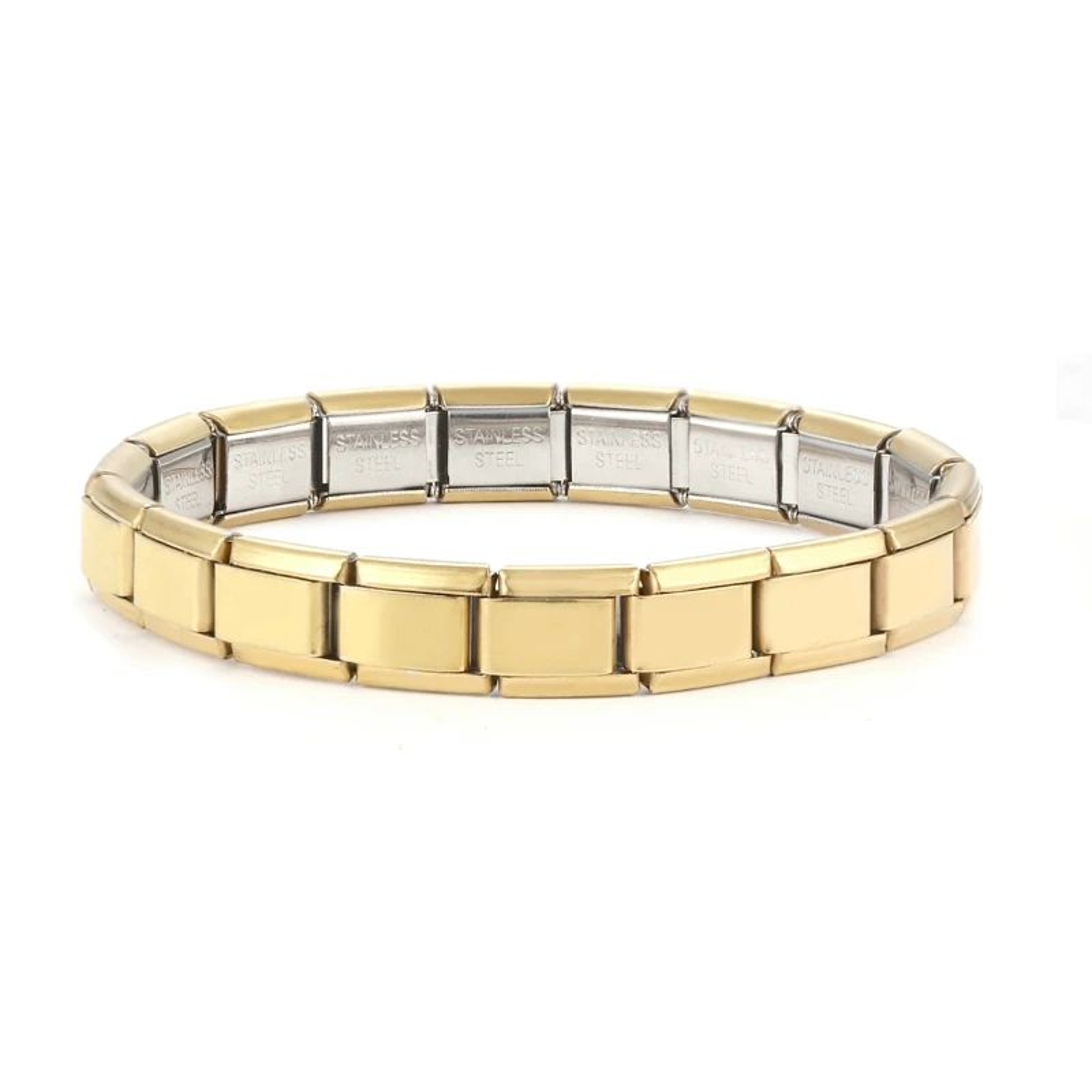 Stainless Steel Italian Link Charm Bracelet  9 Mm Elastic Star  Cross DIY Bracelet For Women  Men 8