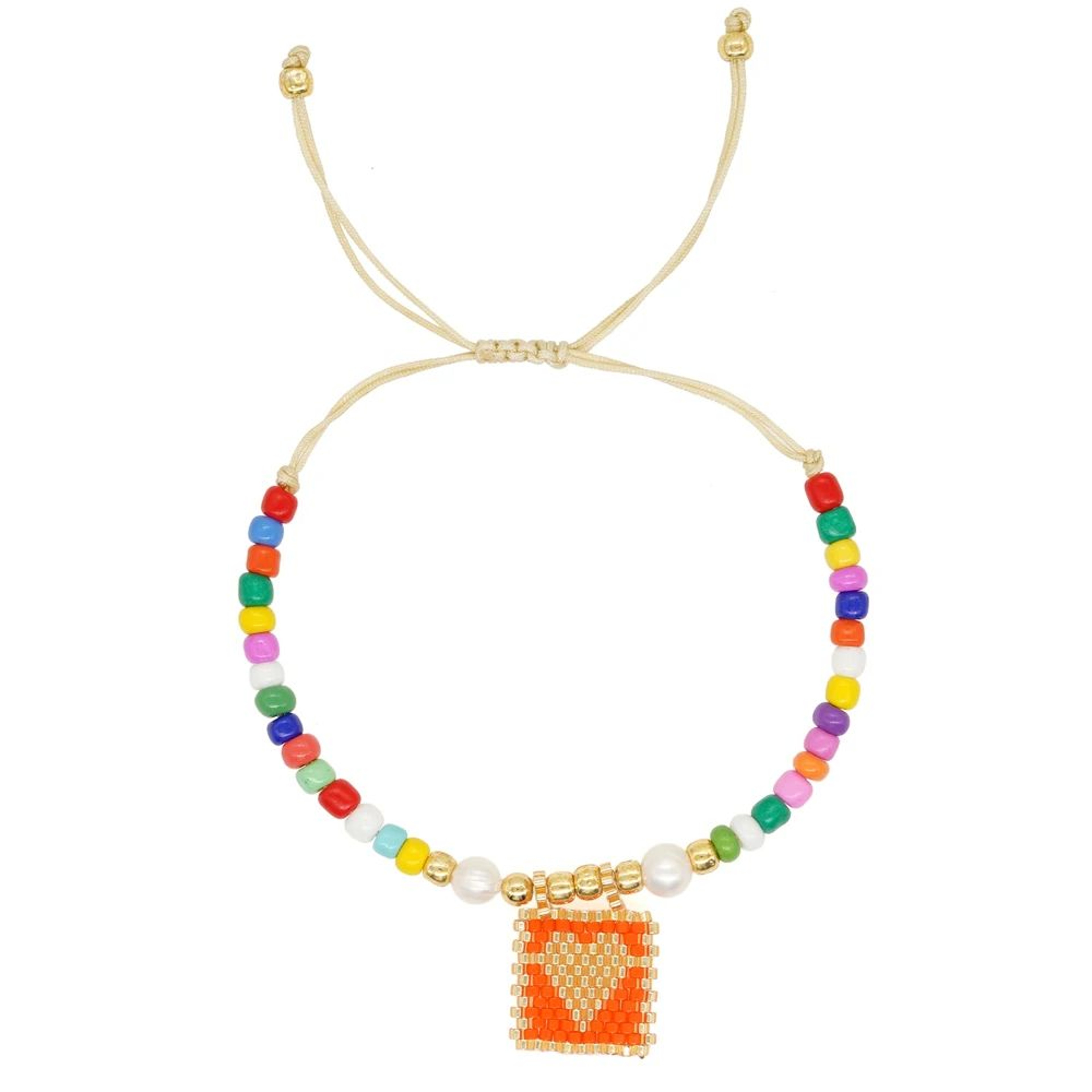 Miyuki Rainbow Beaded Love Heart Charm Bracelet  Handmade Friendship Bracelet For Women  Teen Girls 13
