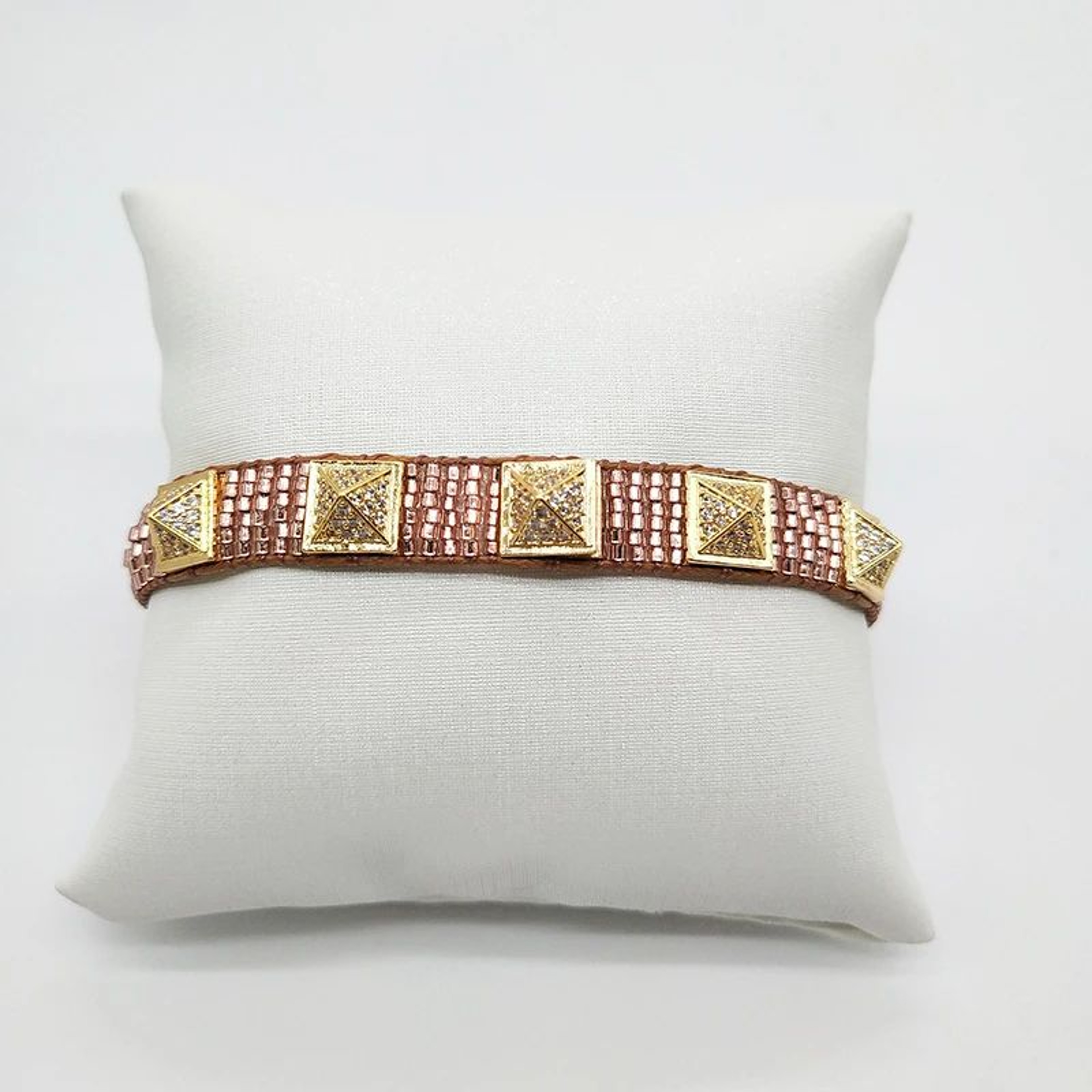 Handmade MIYUKI Star Bracelet  Rose Gold Copper Beaded Bracelet For Women 7