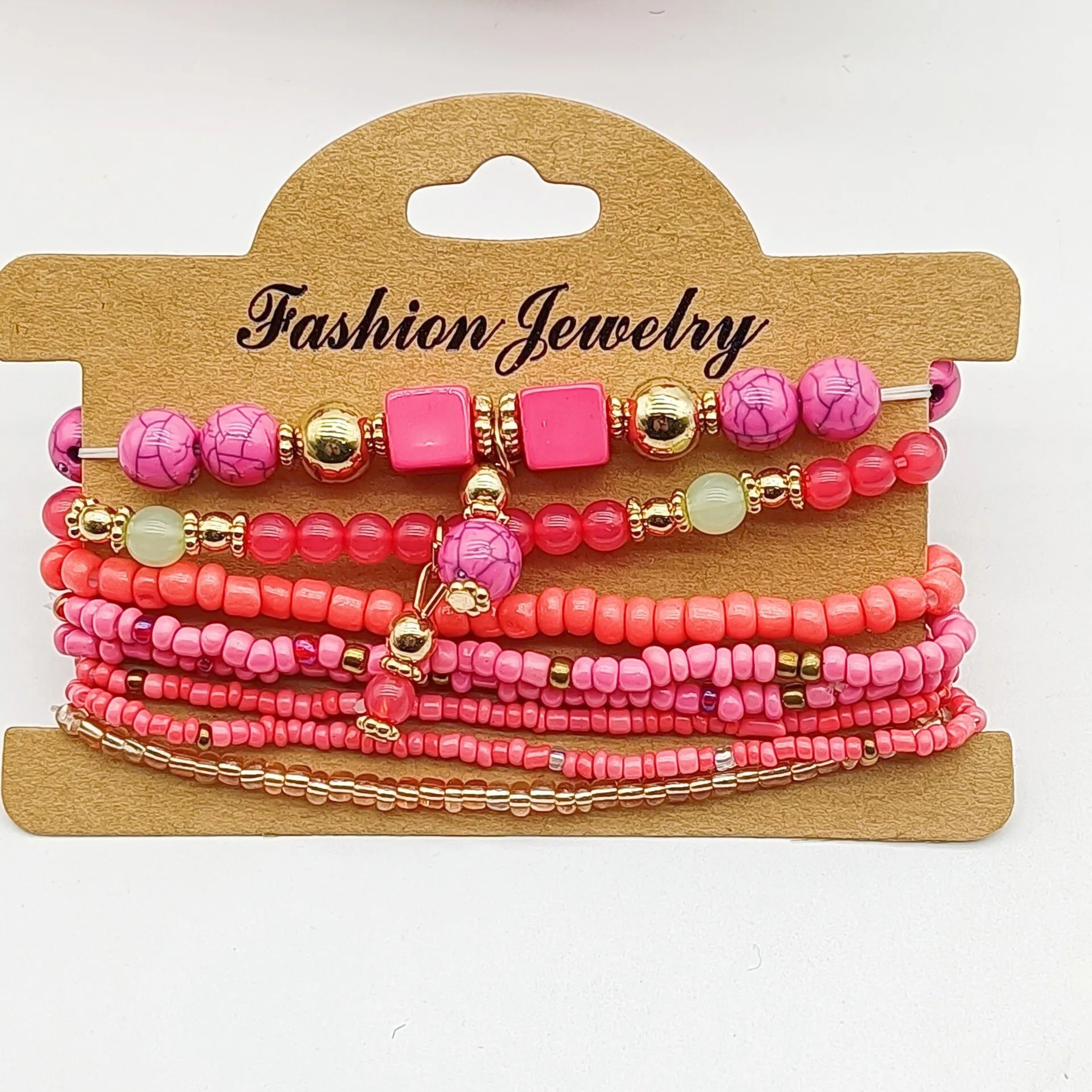Bohemian Handmade Seed Bead Bracelet Set  Colorful Stackable Summer Bangles For Women DIY Jewelry 10
