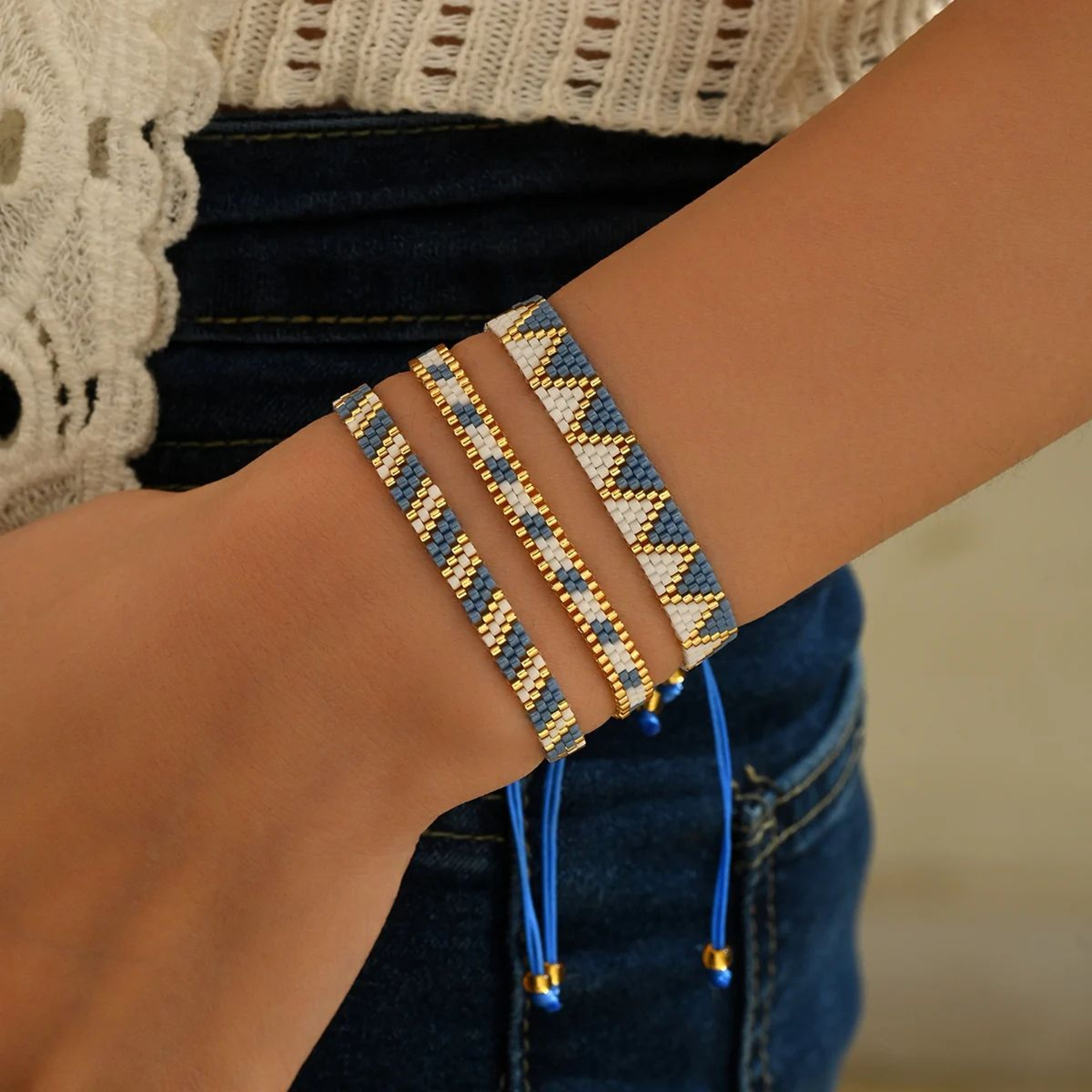 Handmade Bohemian Geometry Charm Bracelet  Miyuki Multicolor Beaded Friendship Bracelet For Women 1