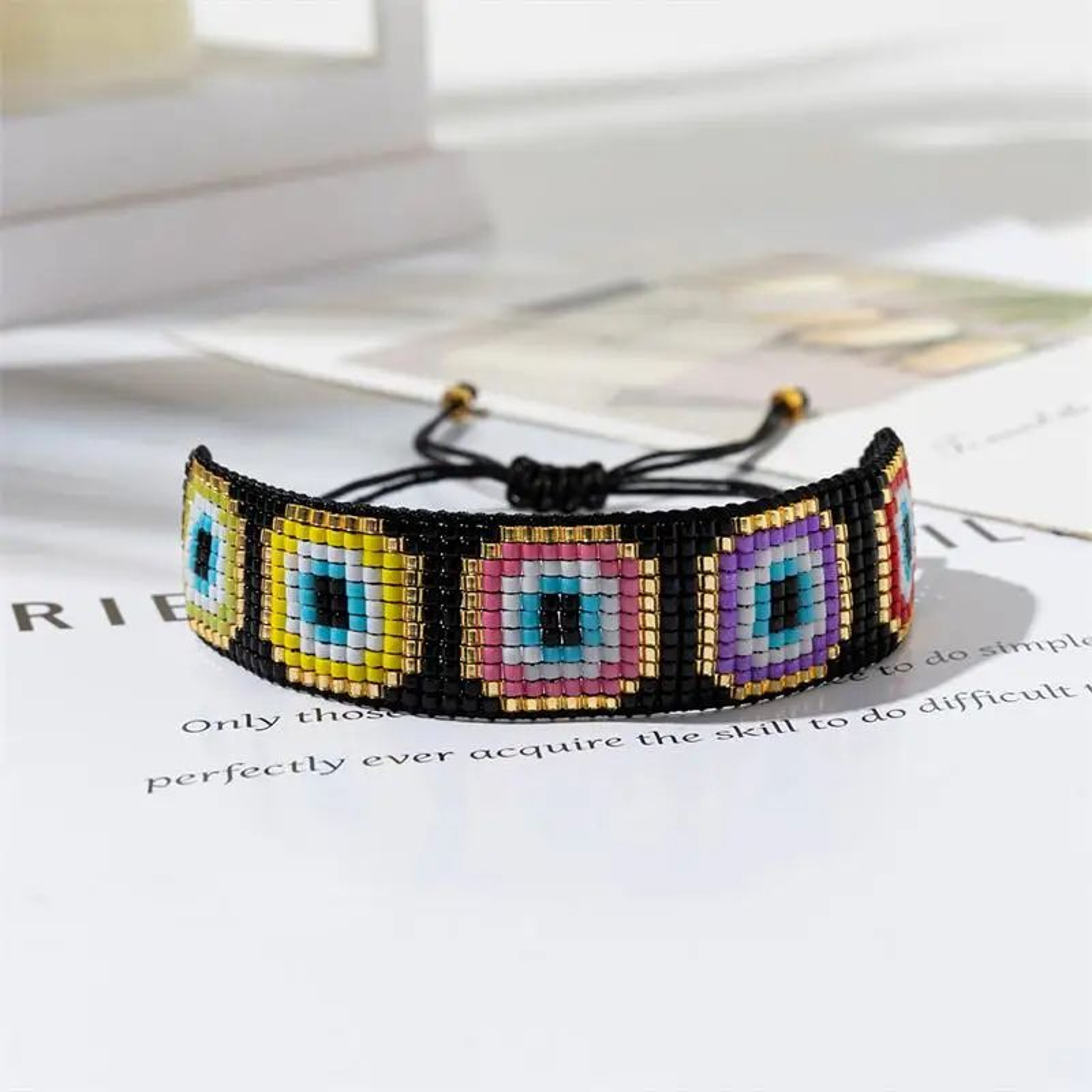 Bohemian Evil Eye Miyuki Bead Bracelet Set  Handmade Friendship Charm Bracelet For Women 7