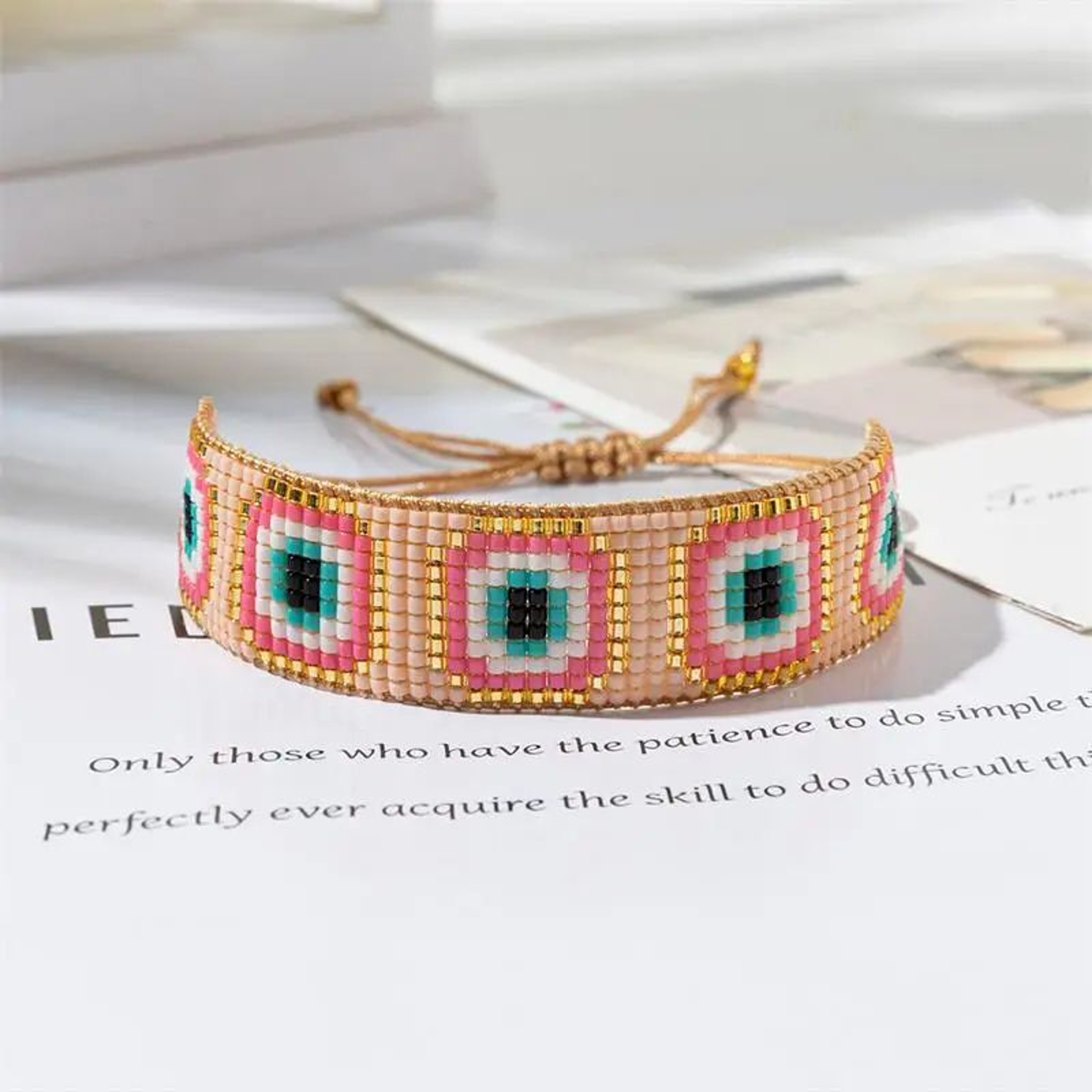 Bohemian Evil Eye Miyuki Bead Bracelet Set  Handmade Friendship Charm Bracelet For Women 12