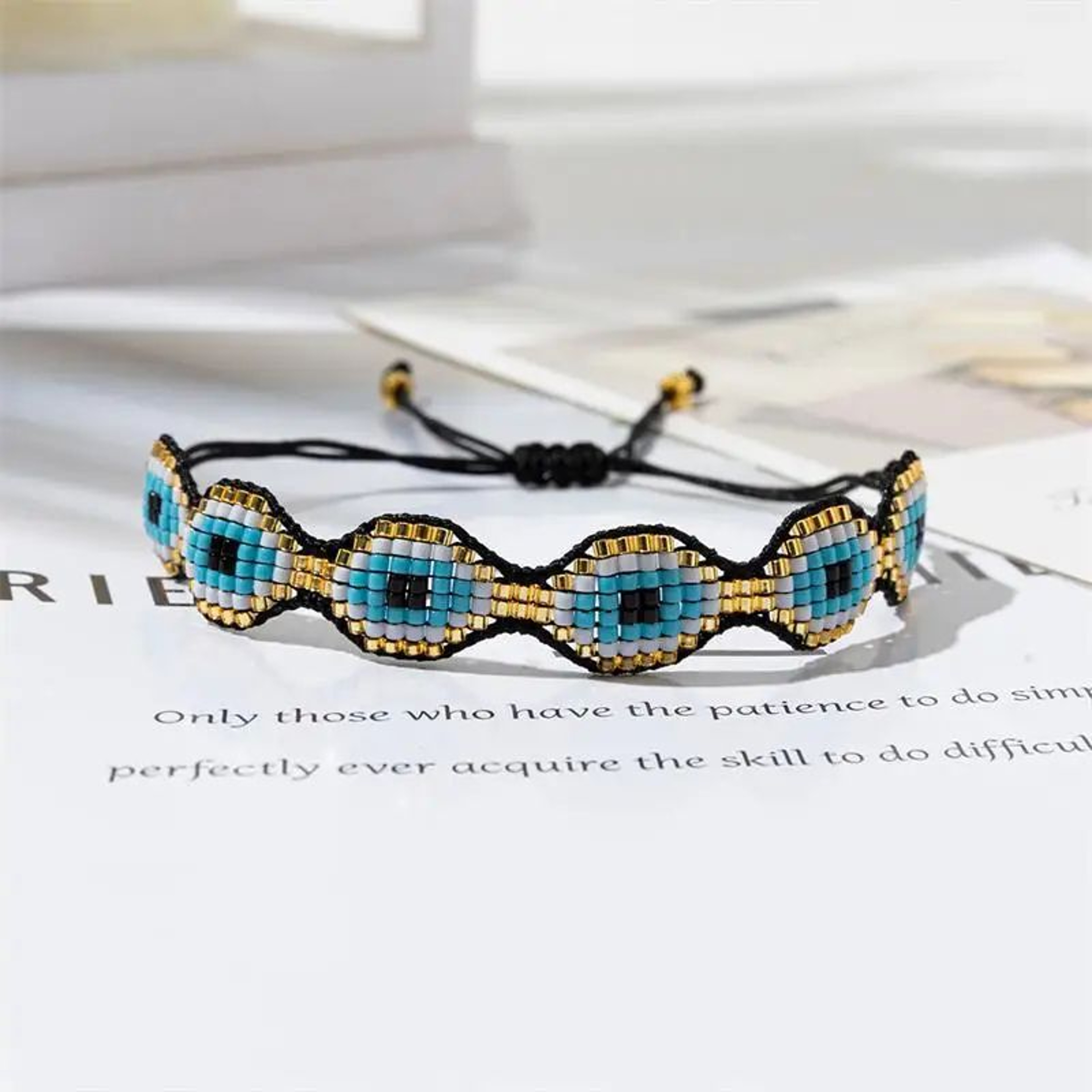 Bohemian Evil Eye Miyuki Bead Bracelet Set  Handmade Friendship Charm Bracelet For Women 14