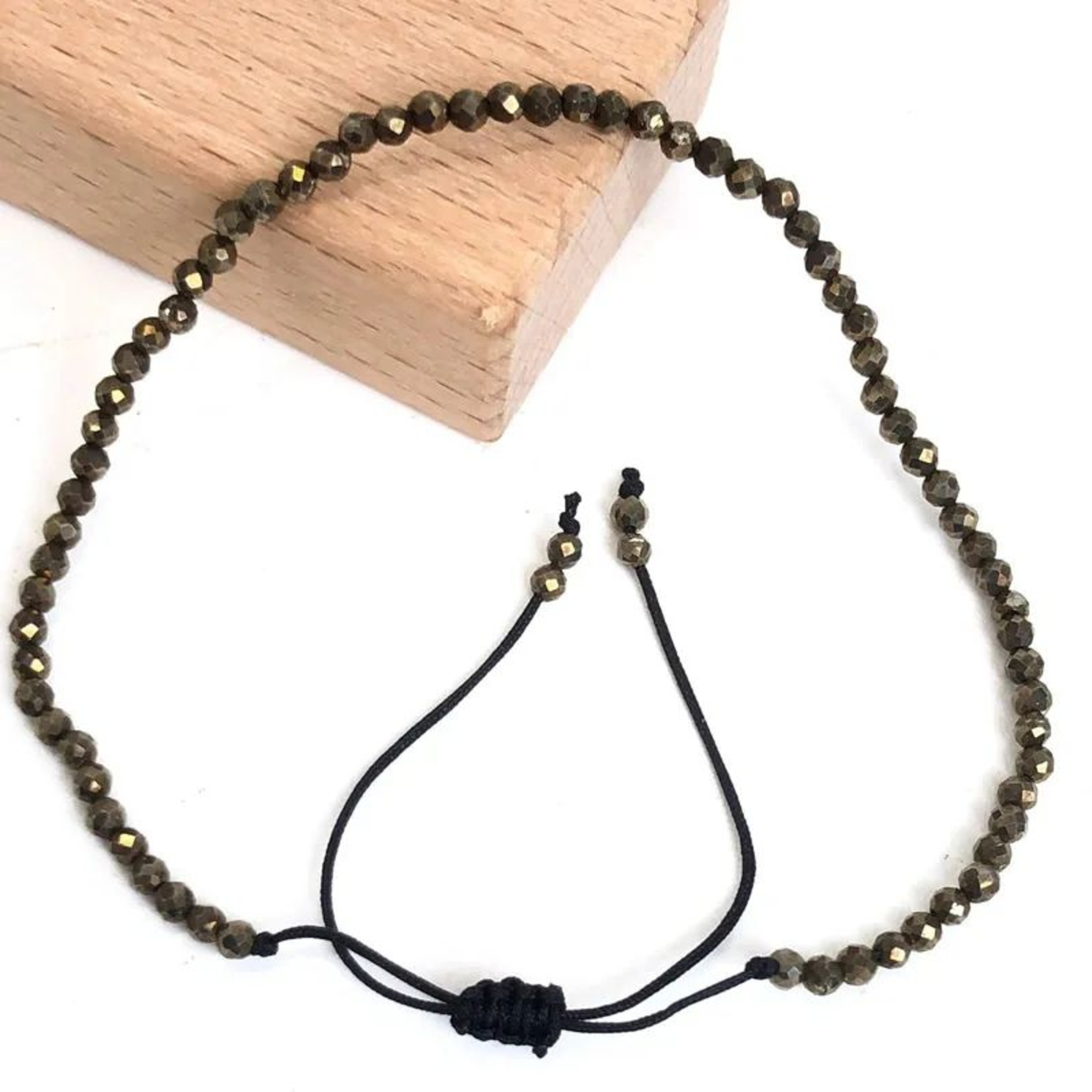 Natural Faceted Stone Beaded Bracelet  Adjustable Crystal Tourmaline Agate Handwoven Bracelet For W 19