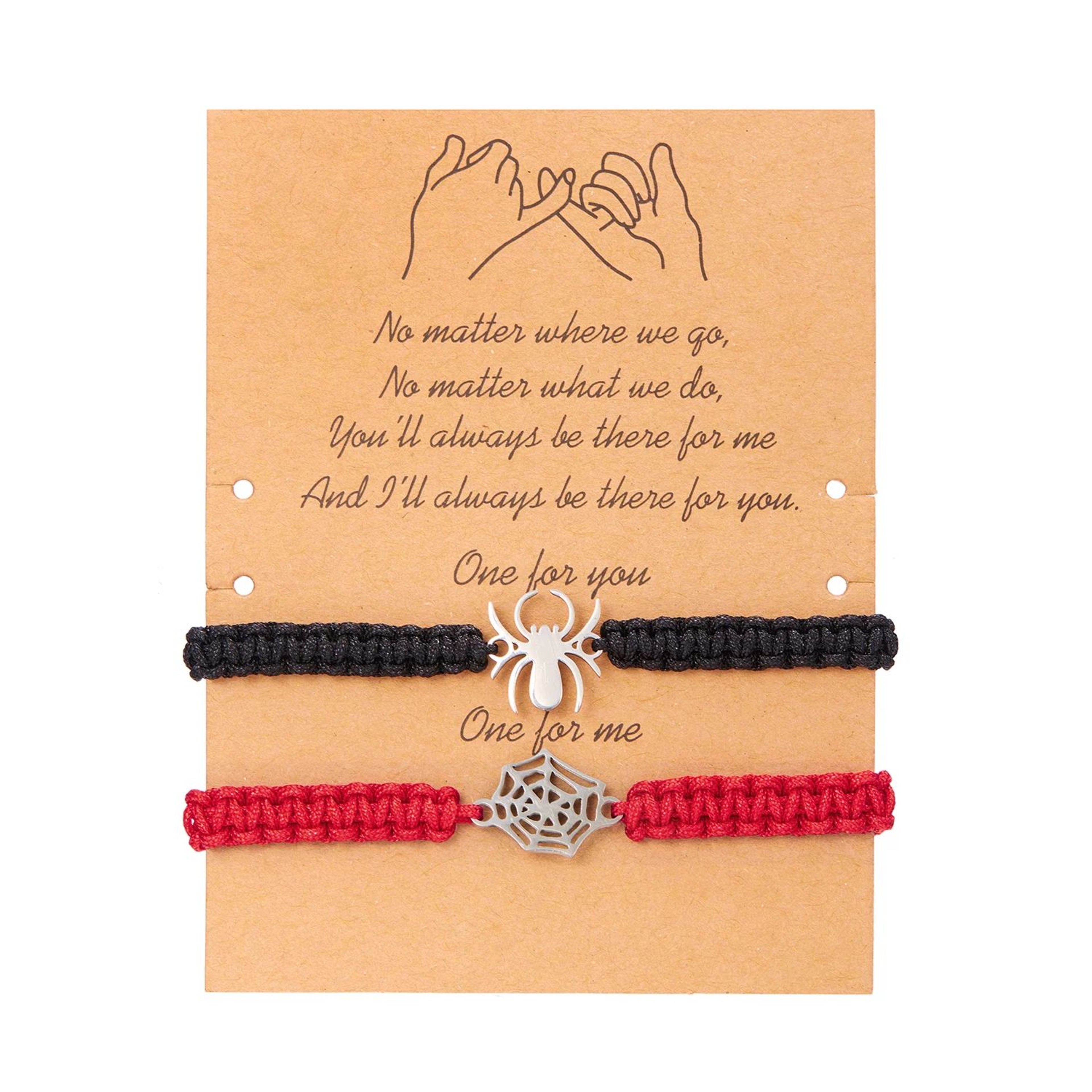 2pcs Handmade Spider Web Couple Bracelets  Braided Rope Friendship Matching Bracelets For Women  Me 8