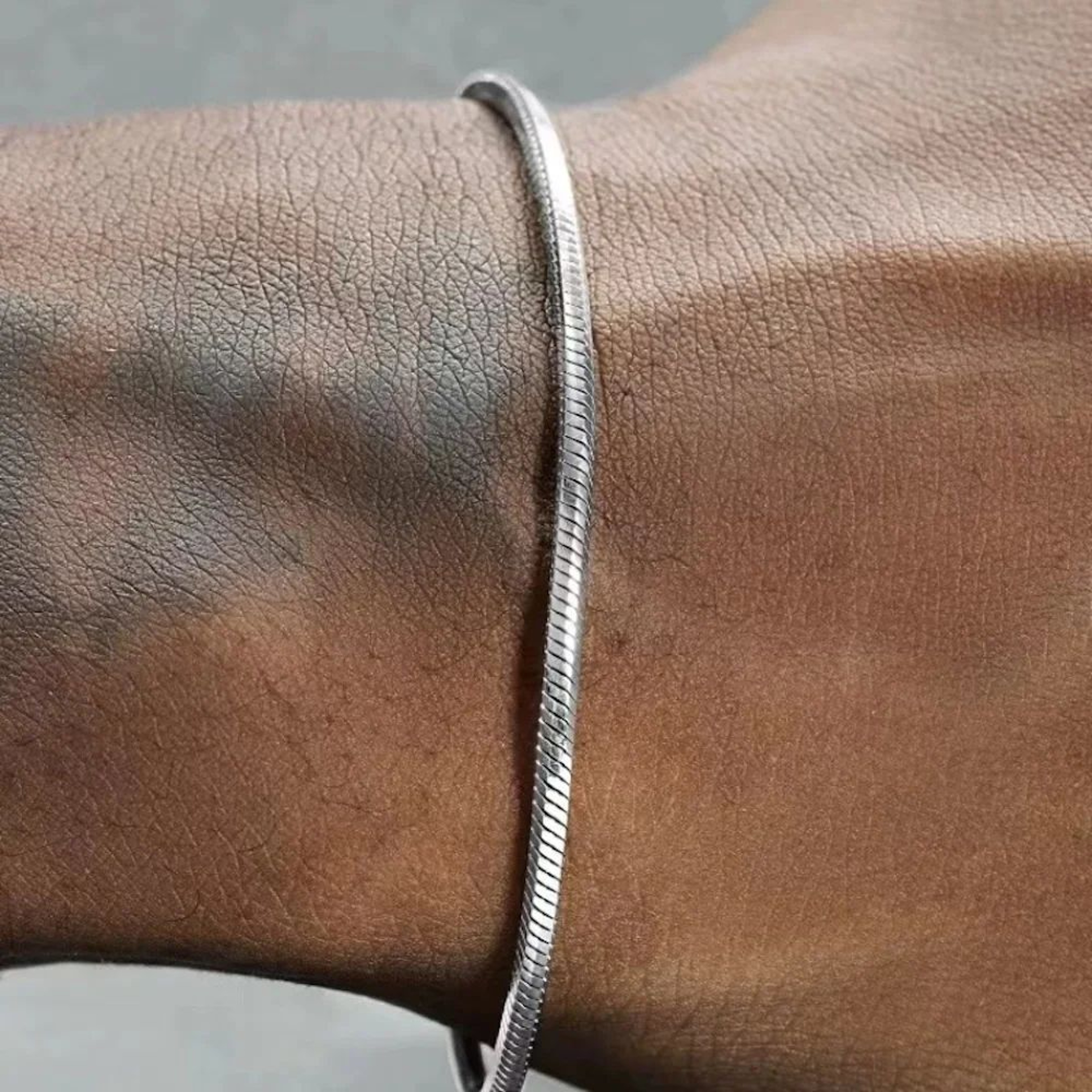 925 Sterling Silver 3 Mm Snake Chain Bracelet  Classic Polished Link Bracelet For Women  Men 1