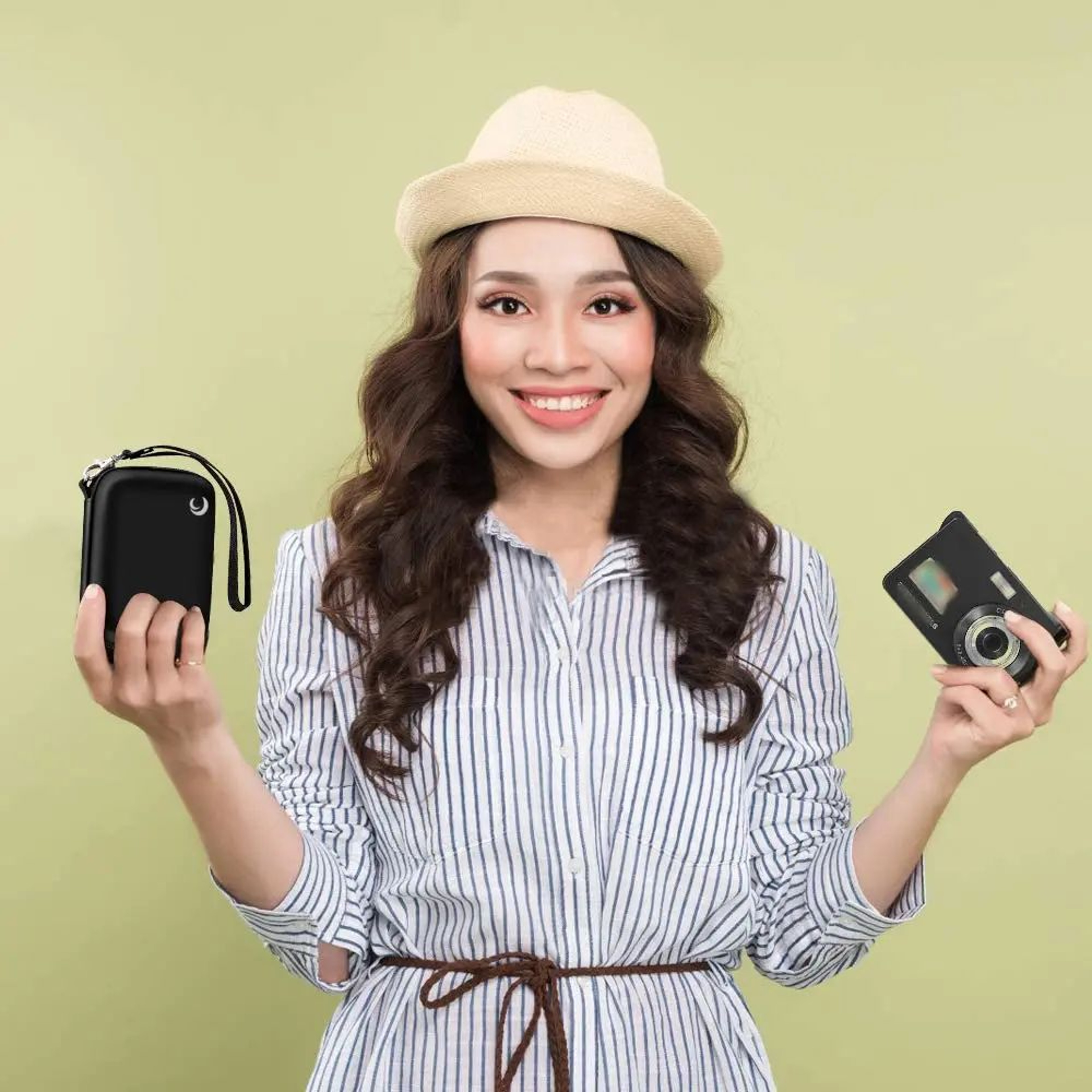 Hard Carrying Case For Digital Camera  Protective EVA Travel Storage Bag With Mesh Pocket  Hand Str 5