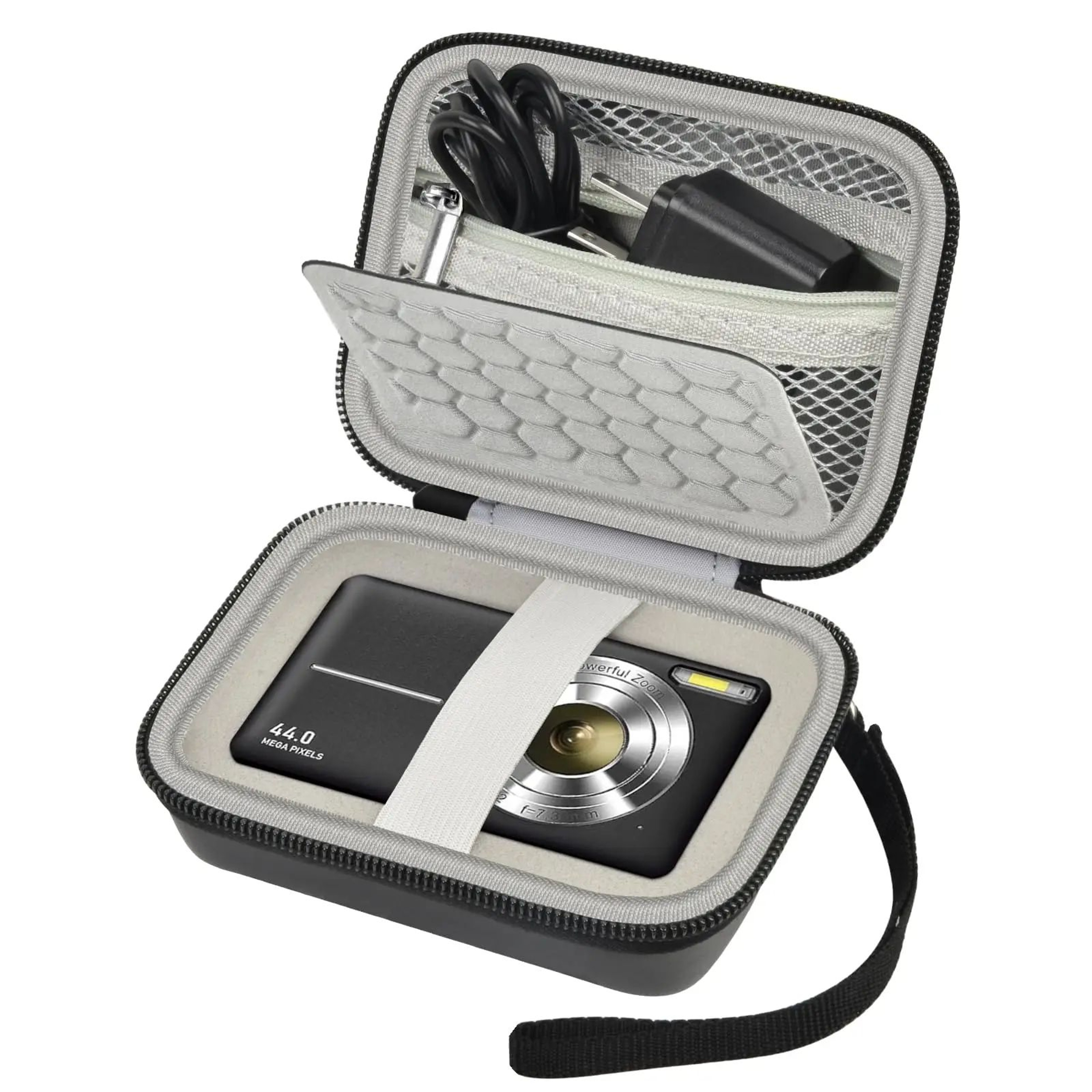 Hard Carrying Case For Digital Camera  Protective EVA Travel Storage Bag With Mesh Pocket  Hand Str 6