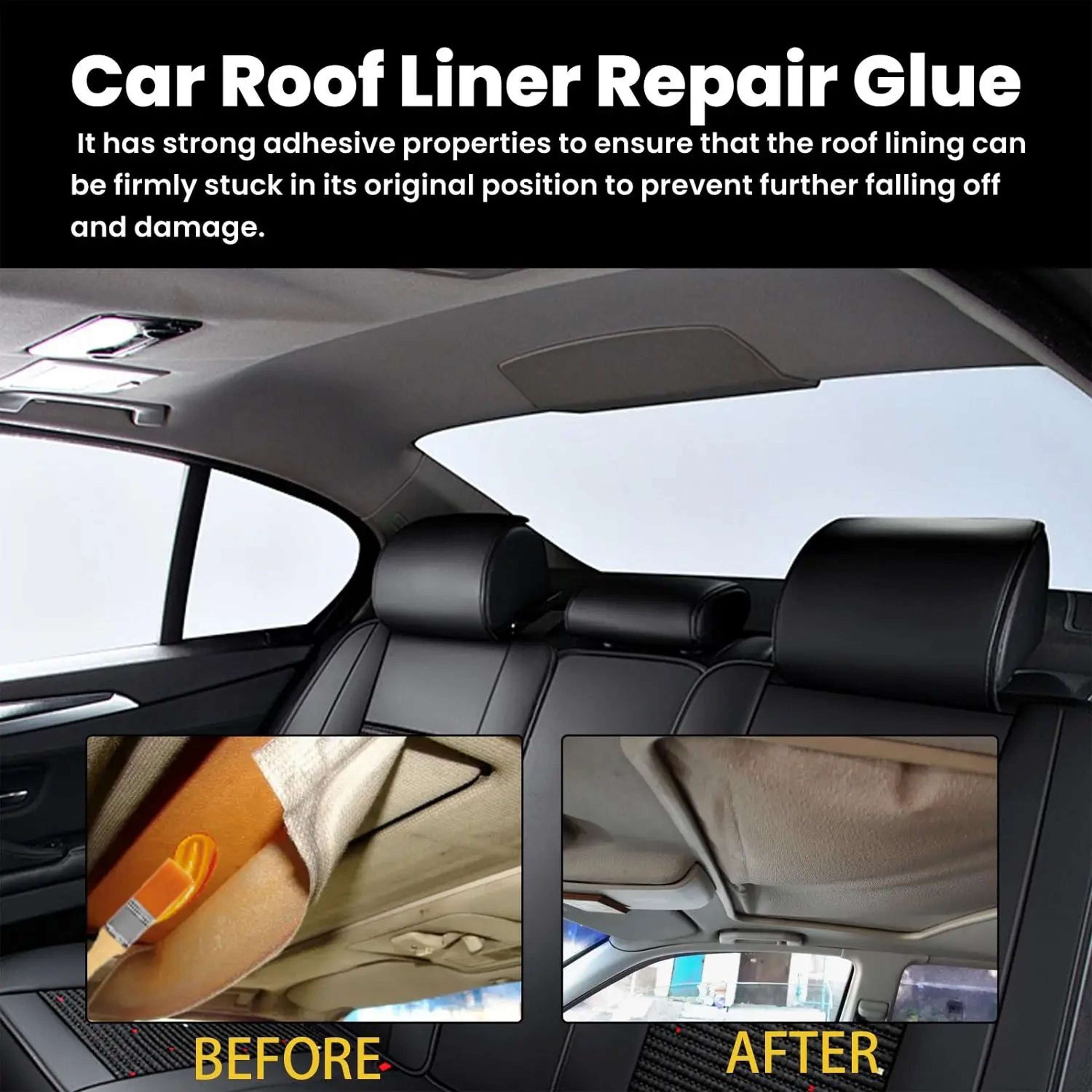 Car Headliner Repair Adhesive  Strong Fabric  Upholstery Glue For Roof Liner Leather Foam  Automoti 3