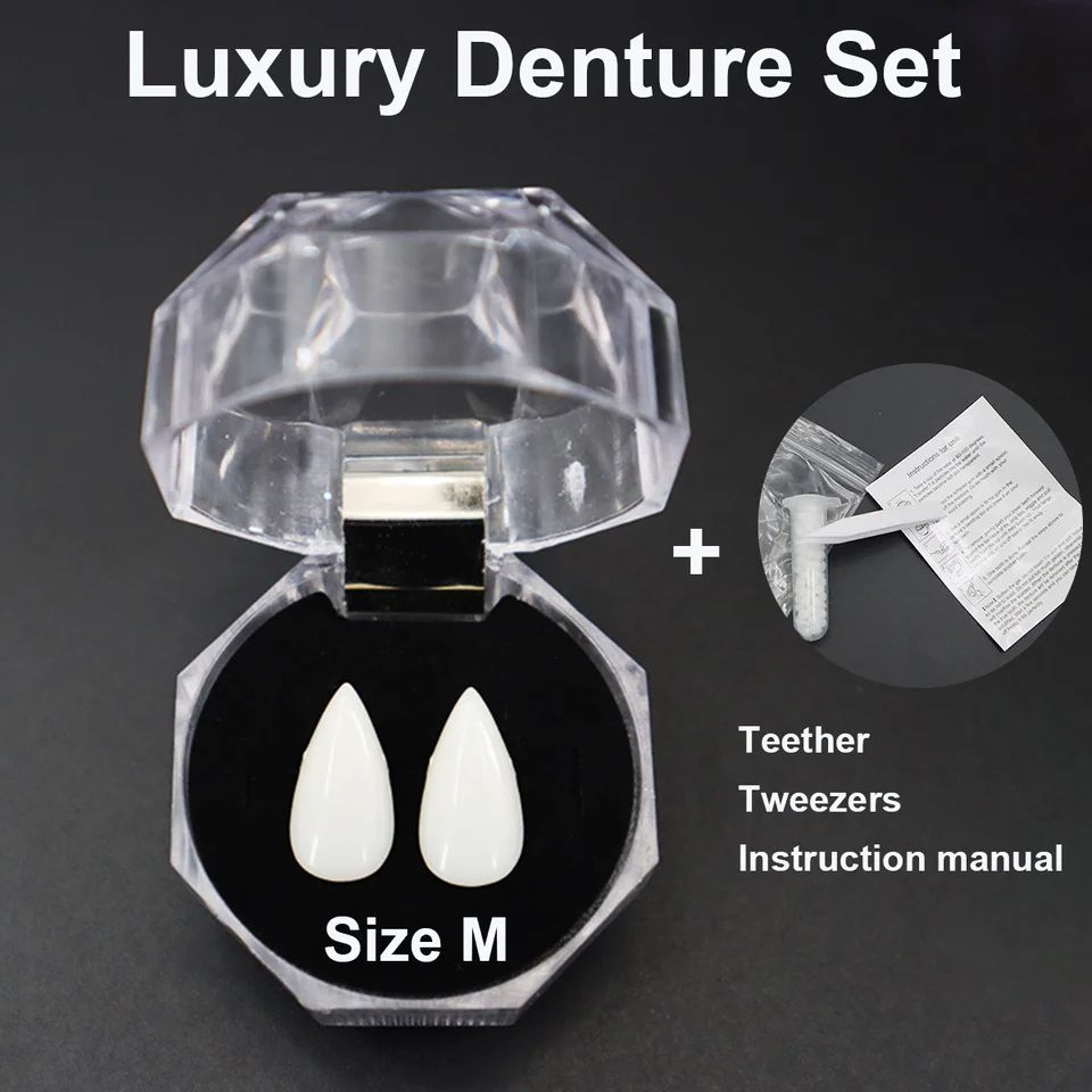 Reusable Halloween Vampire Fangs Dentures  Realistic Zombie Costume Teeth For Cosplay Parties  Horr 4
