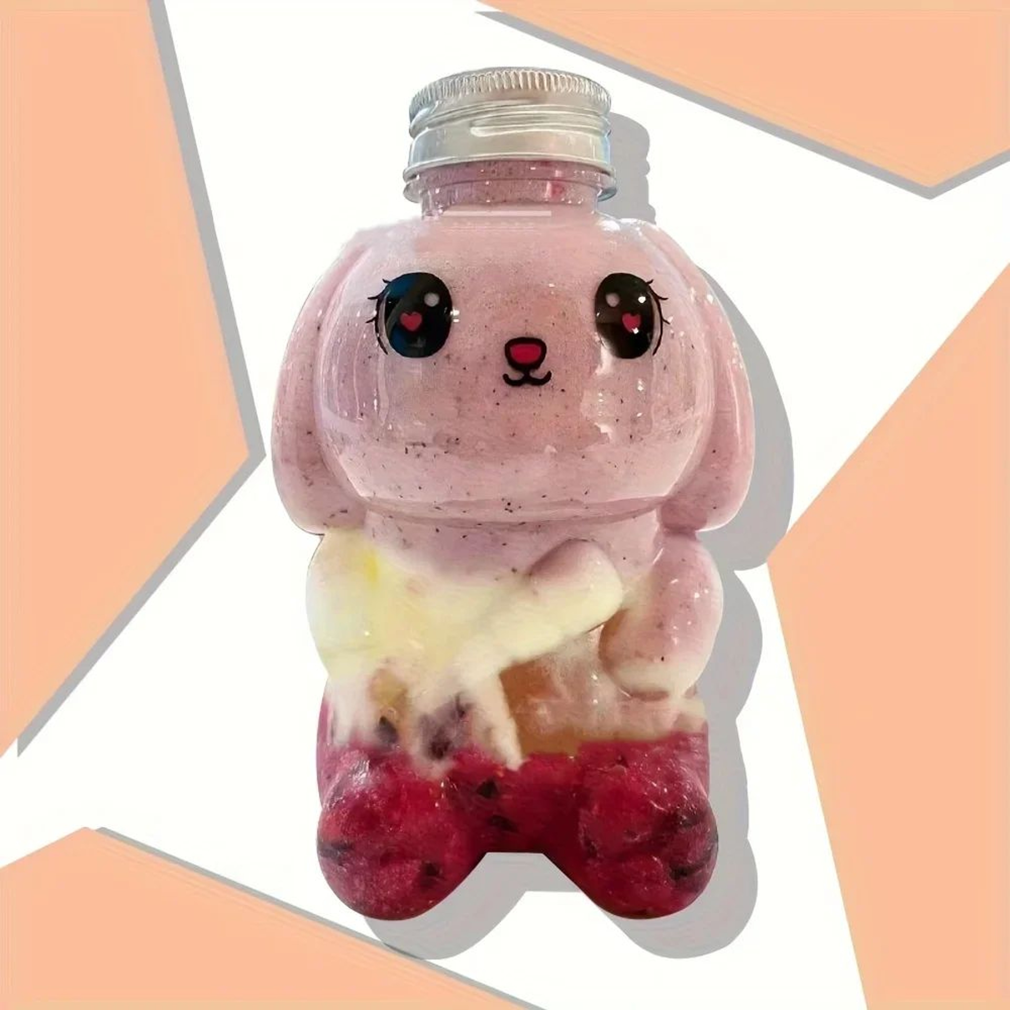 5pcs RabbitShaped Leakproof Juice Bottles  Clear Plastic Drink Containers For Juice Smoothies Milk  3