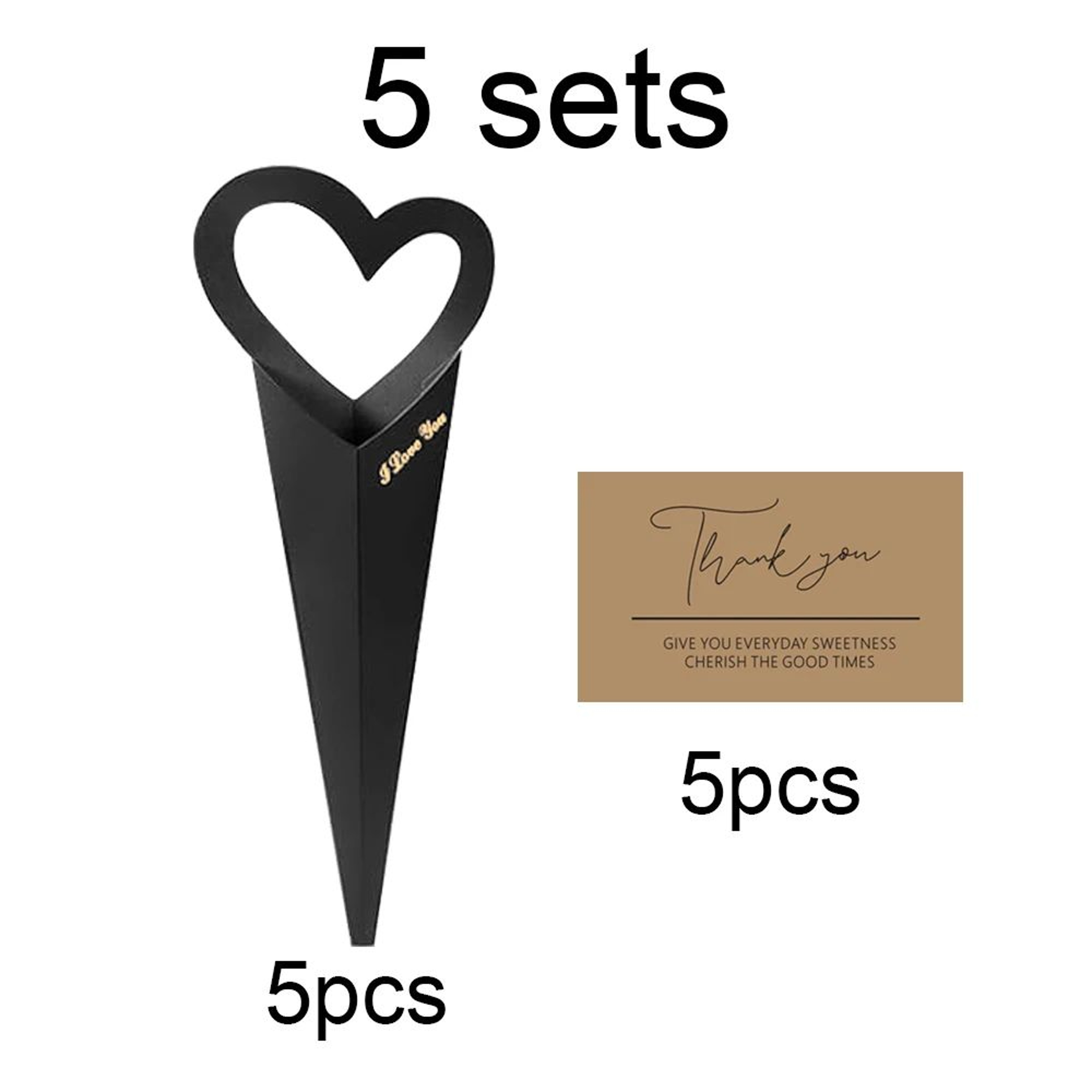 5 Sets HeartShaped Flower Wrapping Paper  Floral Bouquet Gift Wrap With Matching Cards For Wedding  6