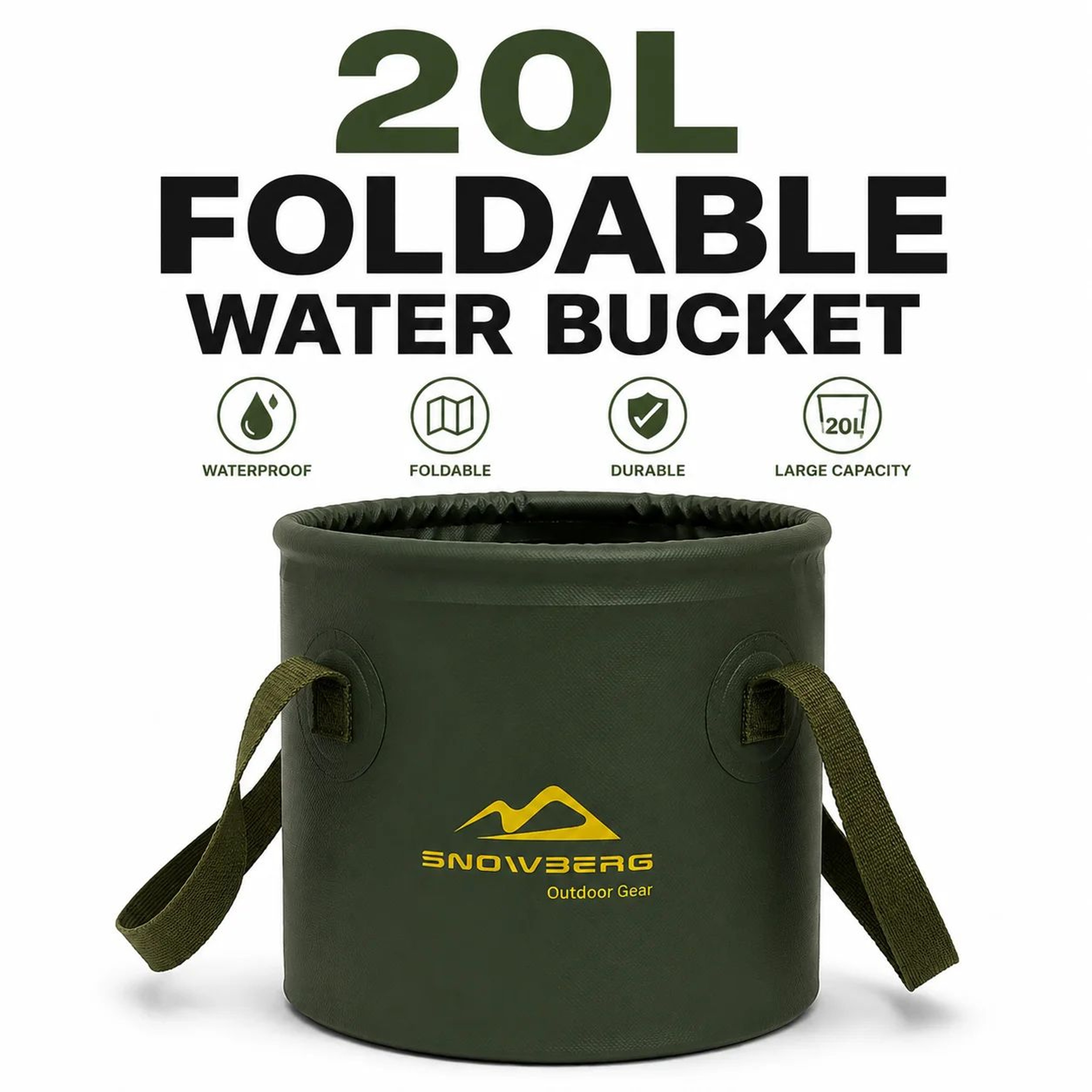 10L Portable Foldable Water Bucket  Waterproof PVC Collapsible Camping Fishing  Outdoor Utility Pai 0