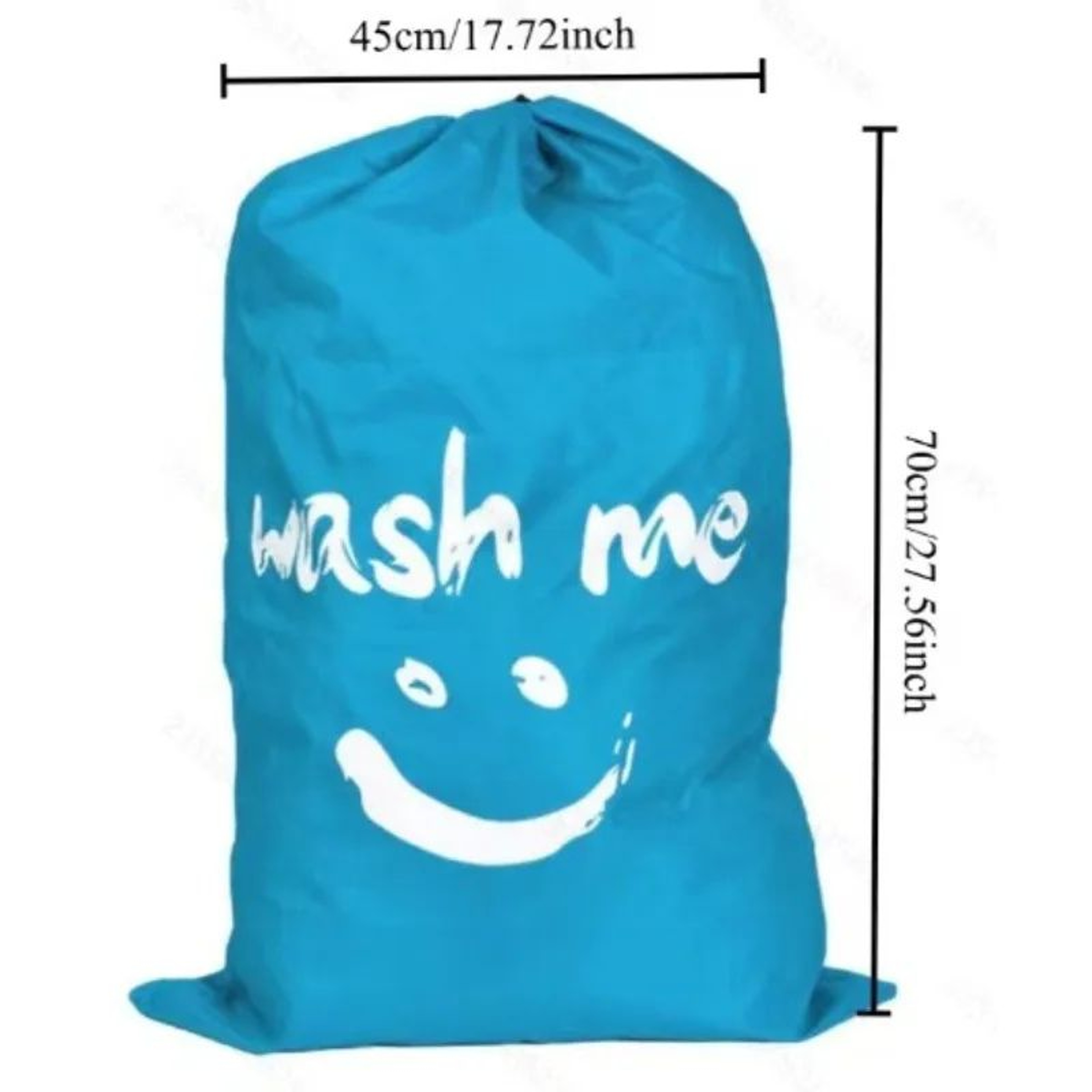 Smiley Face Drawstring Laundry Bag  Nylon Clothes Storage Bag For Travel Dorm  Home Organization 9