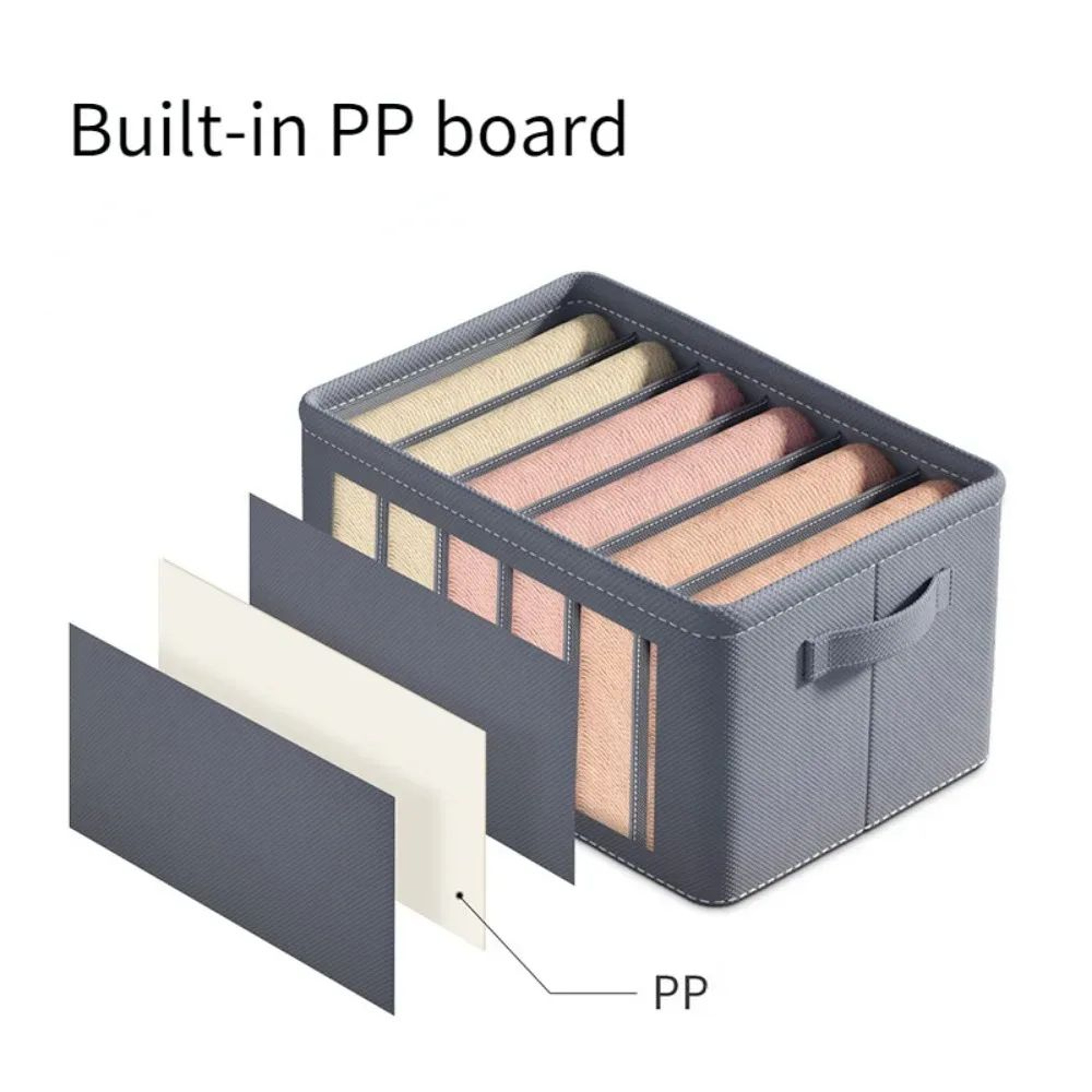 Canvas Clothes Organizer Storage Box  Foldable Wardrobe Drawer Organizer For Jeans Underwear Bras S 4