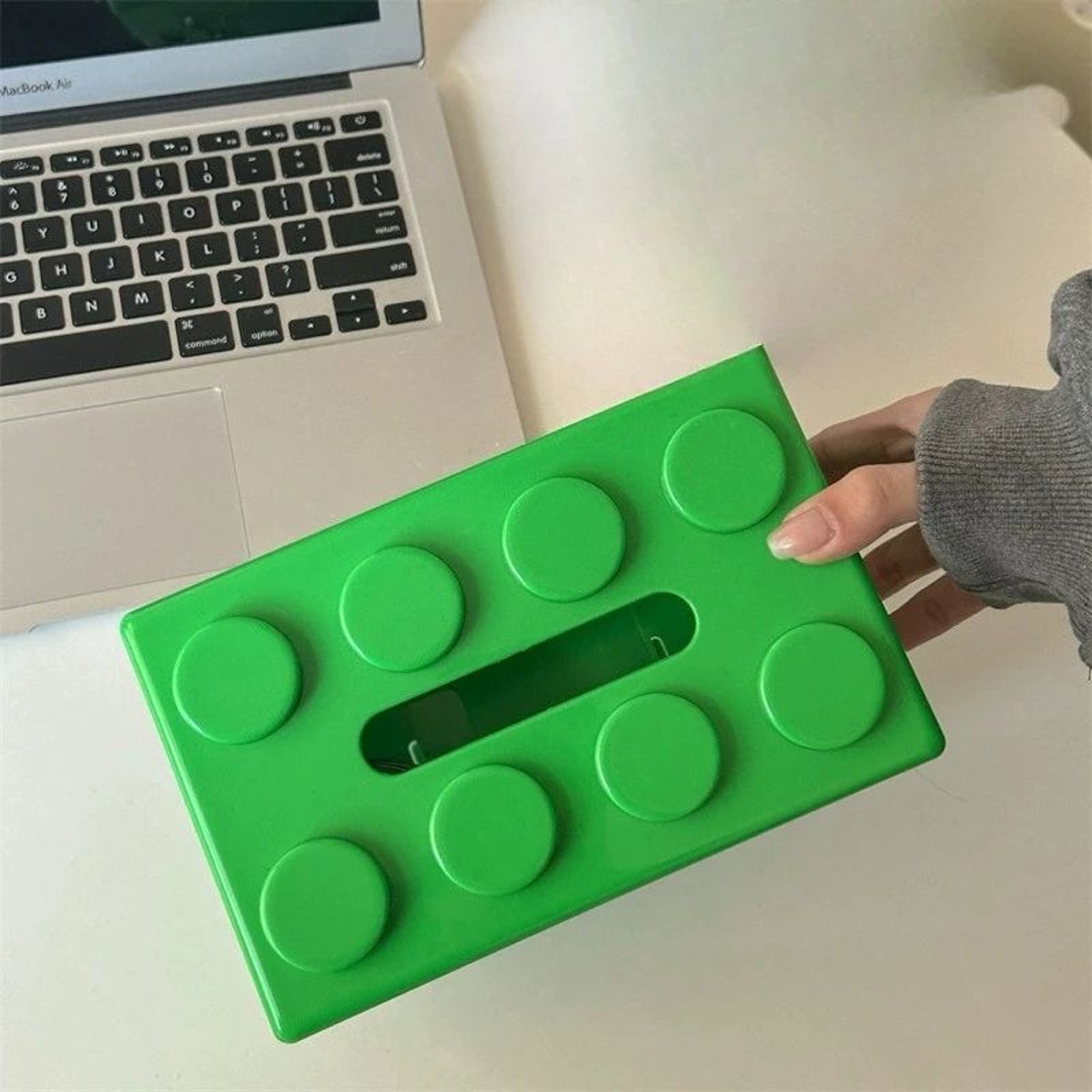 Creative Building Block Tissue Box Holder  Cartoon Plastic Napkin Storage Box For Home Office  Desk 8