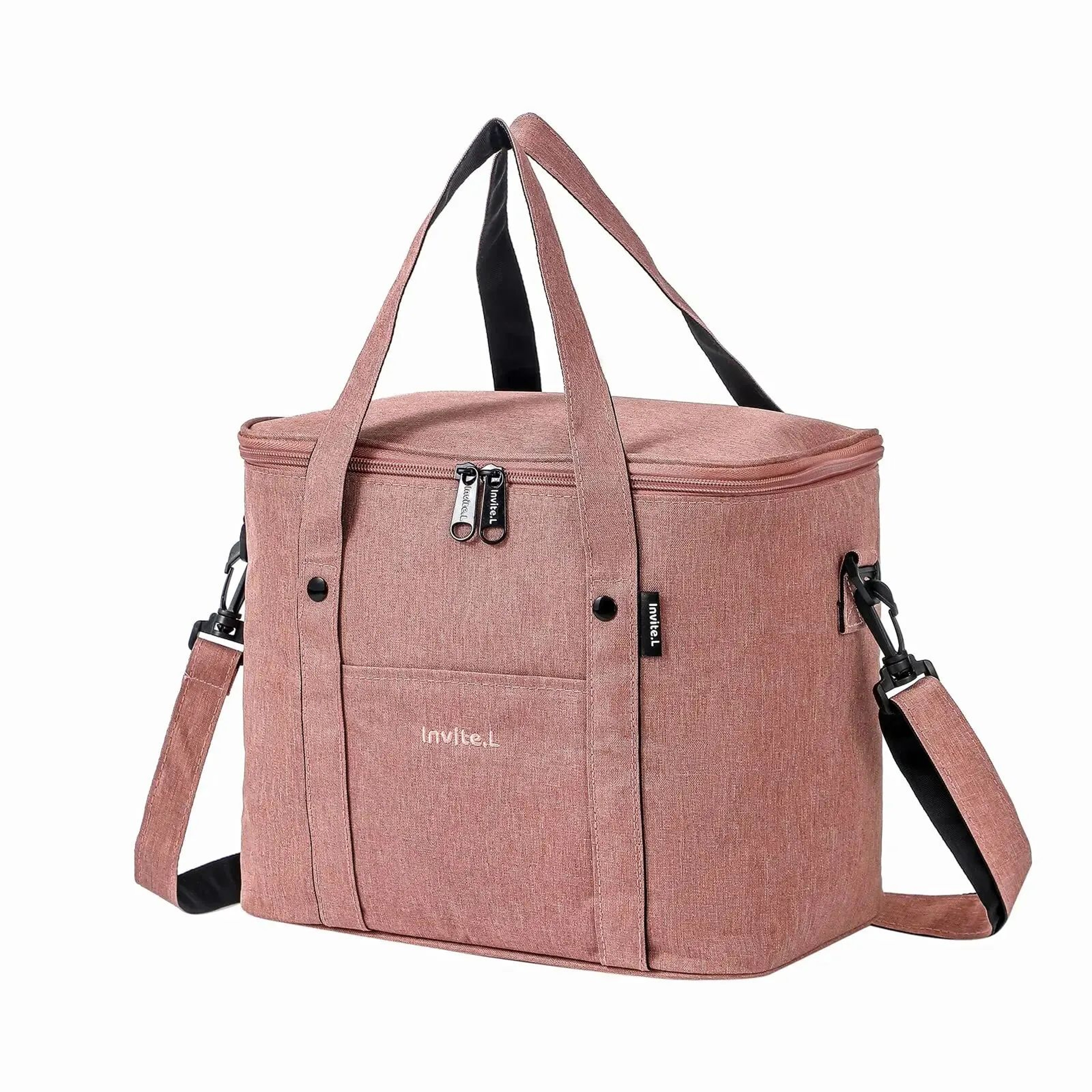 Large Insulated Lunch Bag With Shoulder Strap  Reusable Oxford Lunch Cooler Tote For Work Office Pi 0