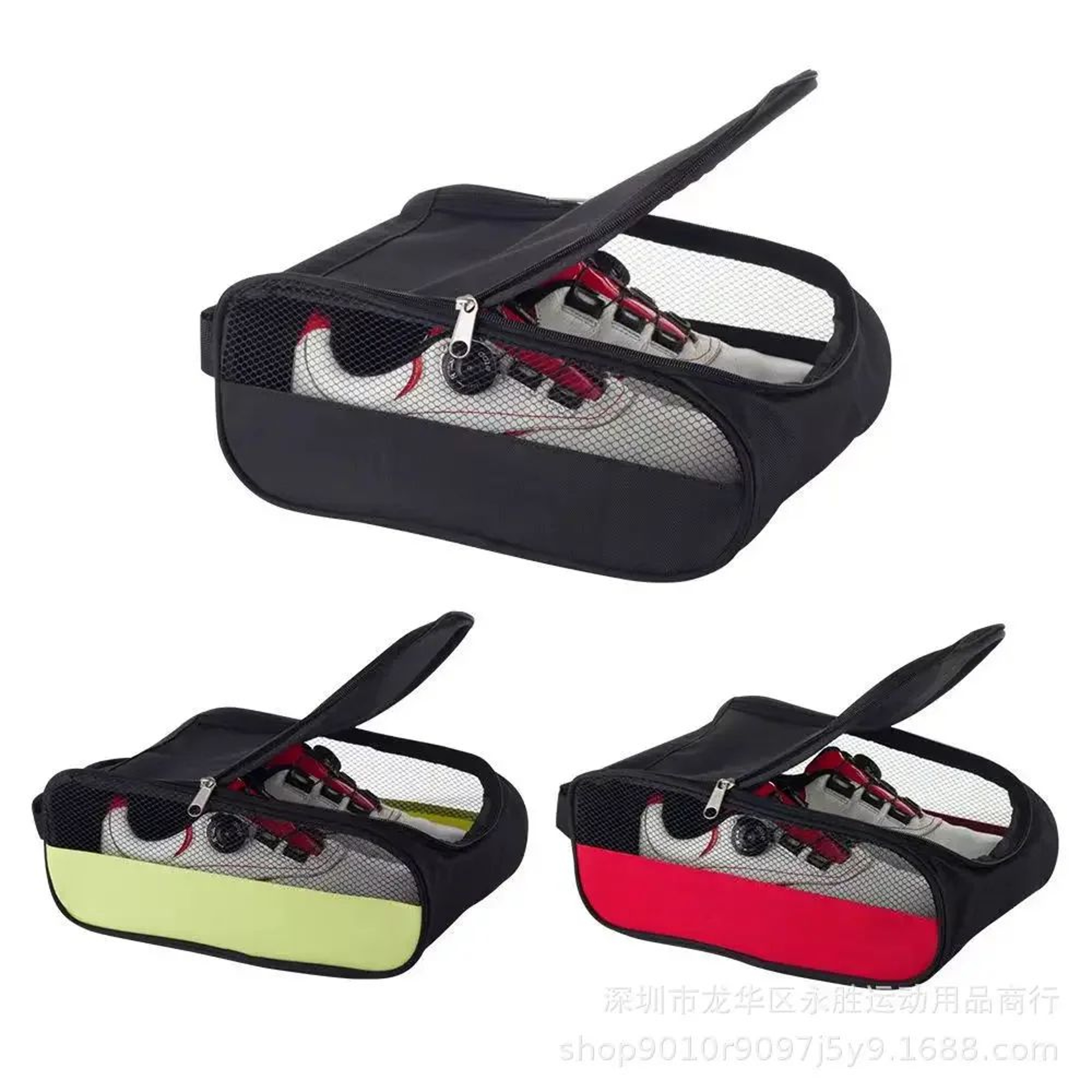 Lightweight Golf Shoe Storage Bag  Portable Terylene Carry Bag With Handle For Golf Shoes  Travel 0