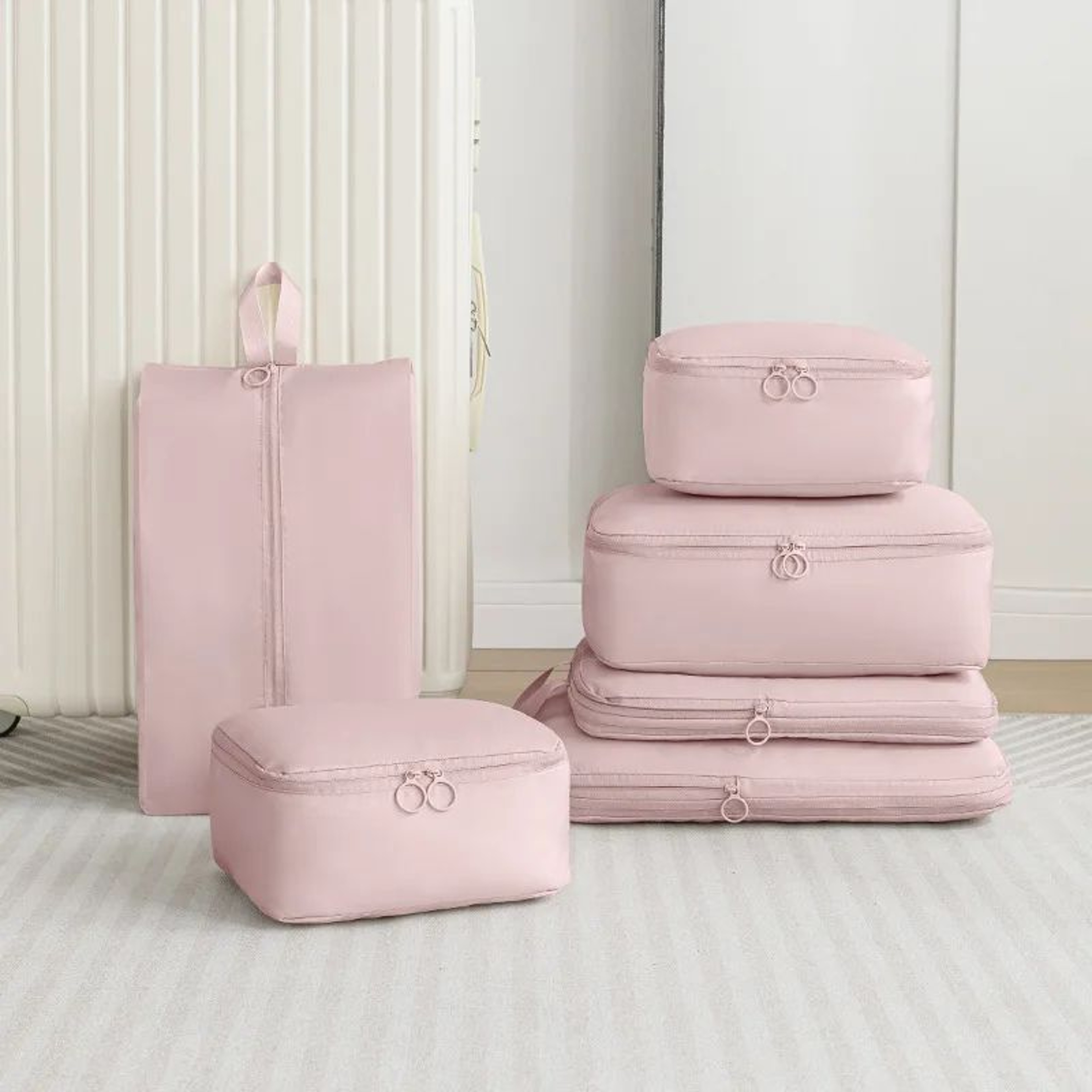 6pcs Waterproof Travel Storage Bag Set  Packing Cubes Shoe Bag  Makeup Organizer For Suitcase Lugga 0