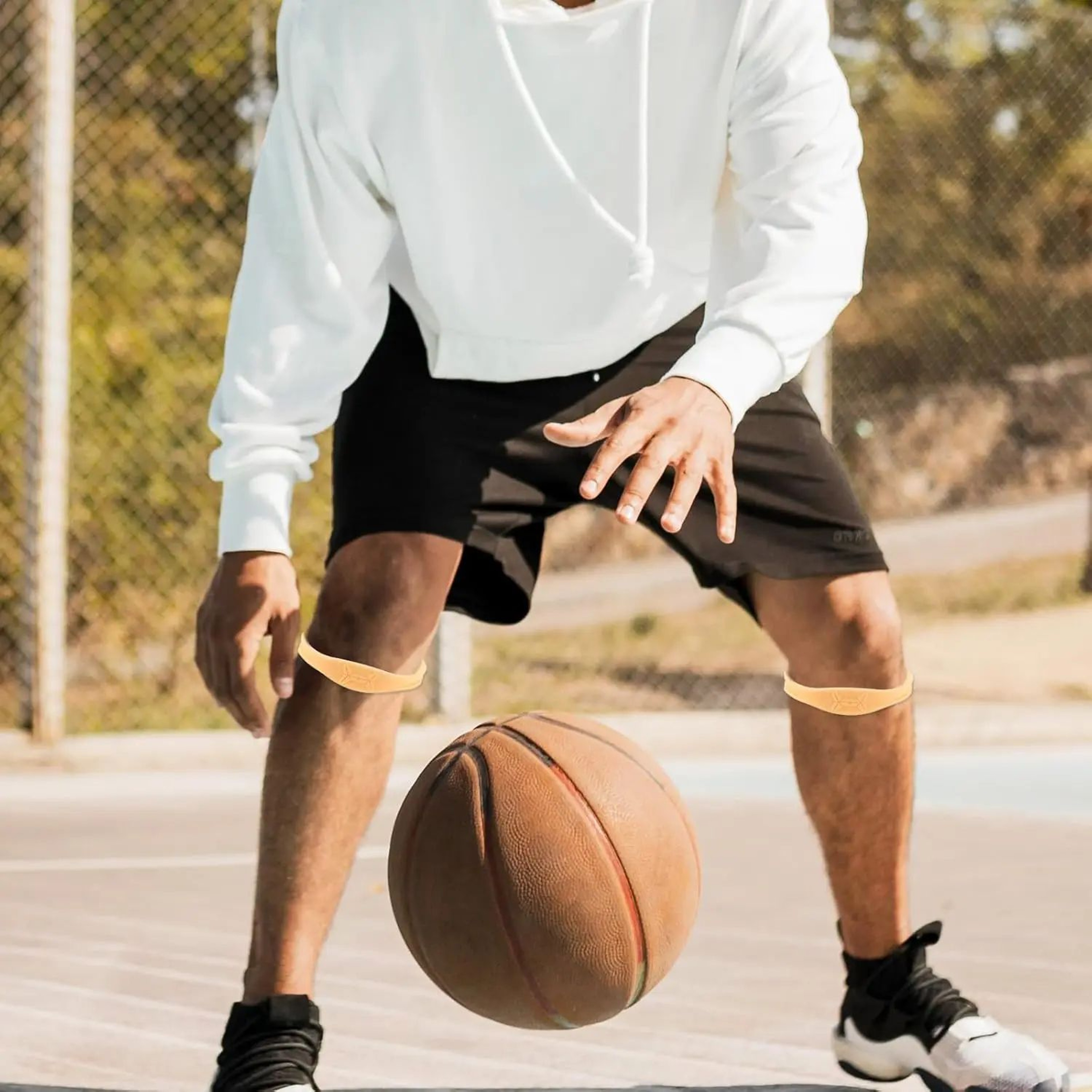2pcs Adjustable Patella Tendon Knee Strap  Silicone Knee Support Brace For Running Basketball  Join 4