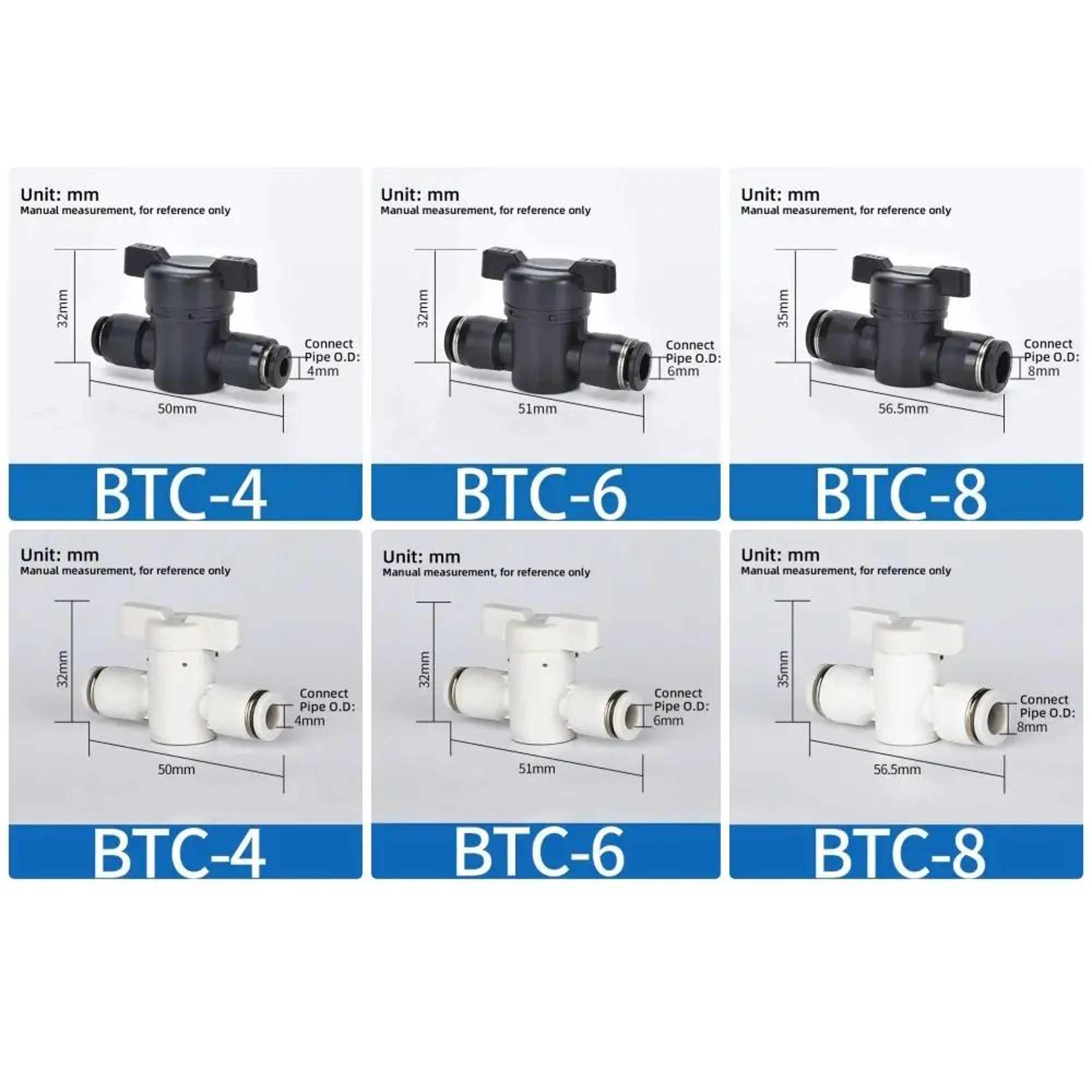 Plastic Pneumatic Hand Valve  PushtoConnect Air Flow Control Ball Valve For 4 Mm 6 Mm  8 Mm Tubing 5