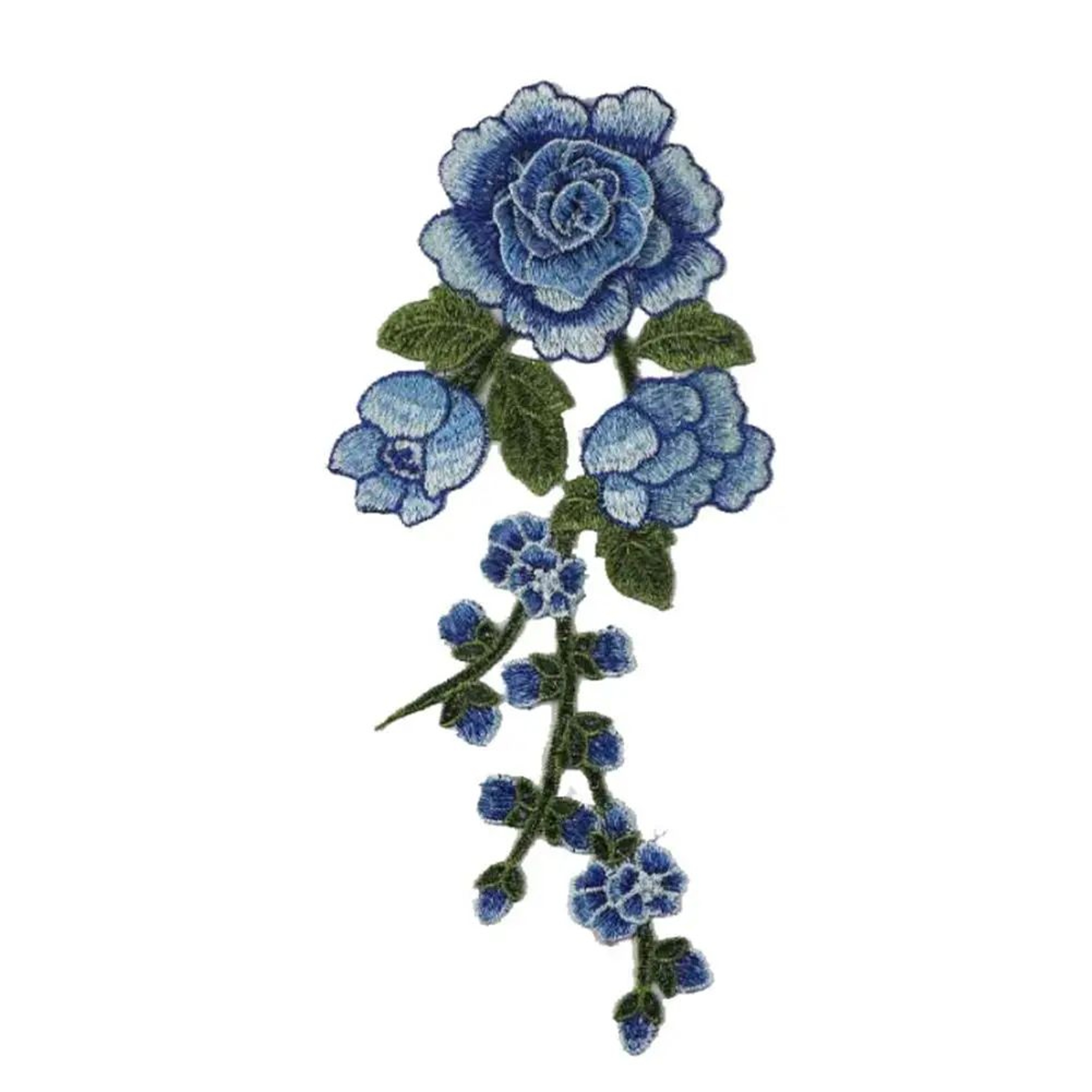 DIY Colorful Floral IronOn Embroidery Patch  Long Flower Applique For Clothes Bags  DIY Craft Decor 7