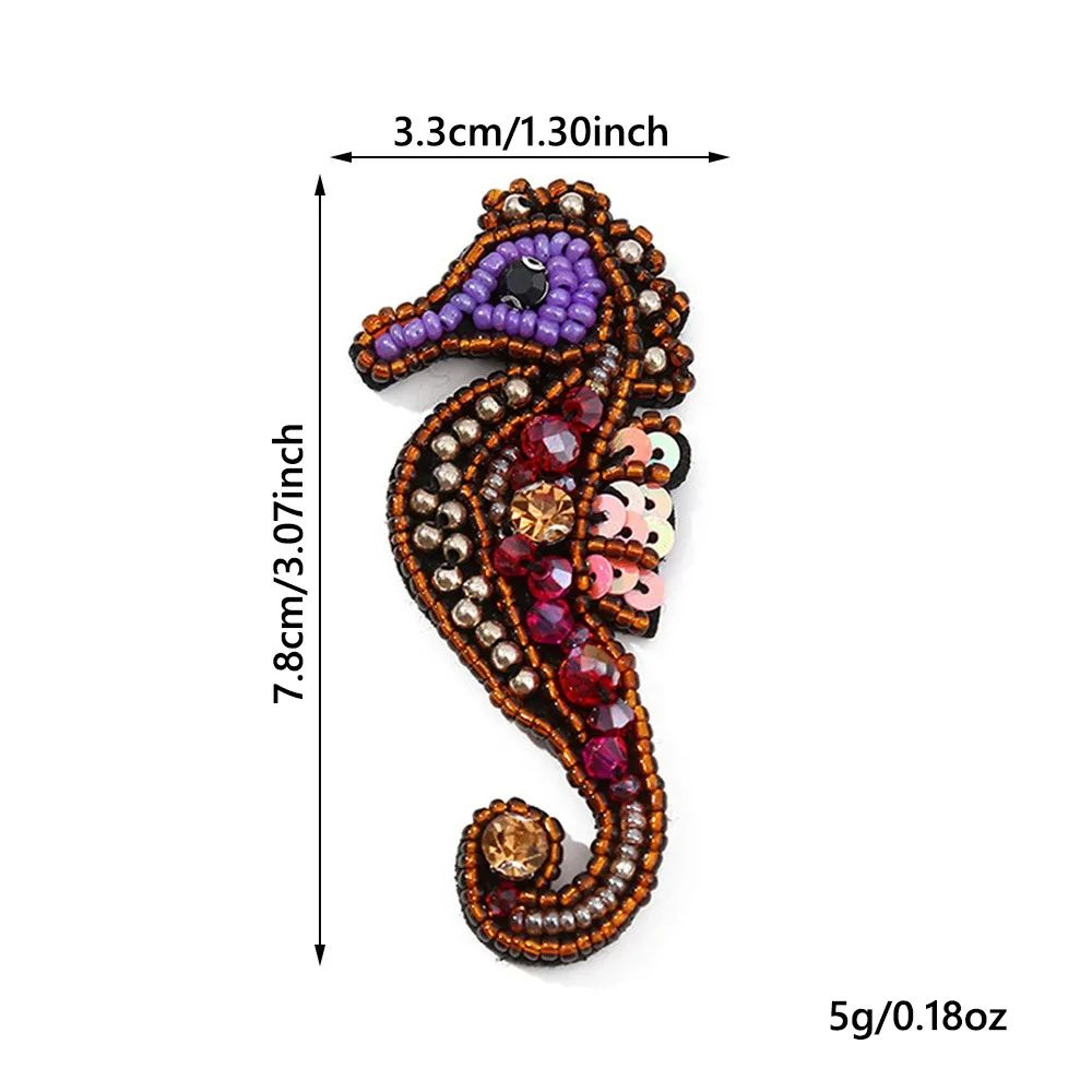 3D Marine Animal Beaded SewOn Patches  Handmade Rhinestone Appliques For DIY Clothing Bags  Crafts 7