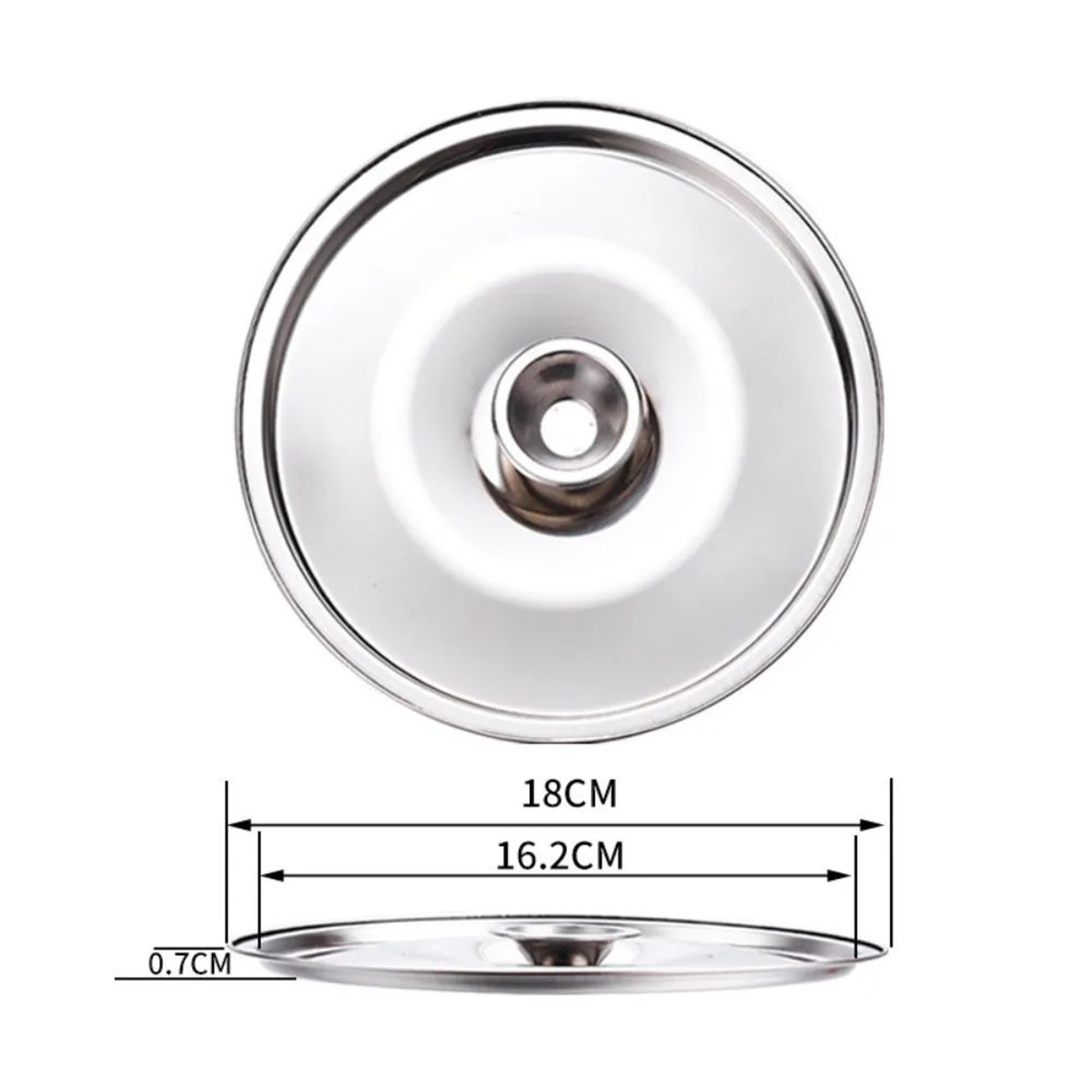 Universal Stainless Steel Pot Lid  Round Saucepan Replacement Cover With HeatResistant Handle 10