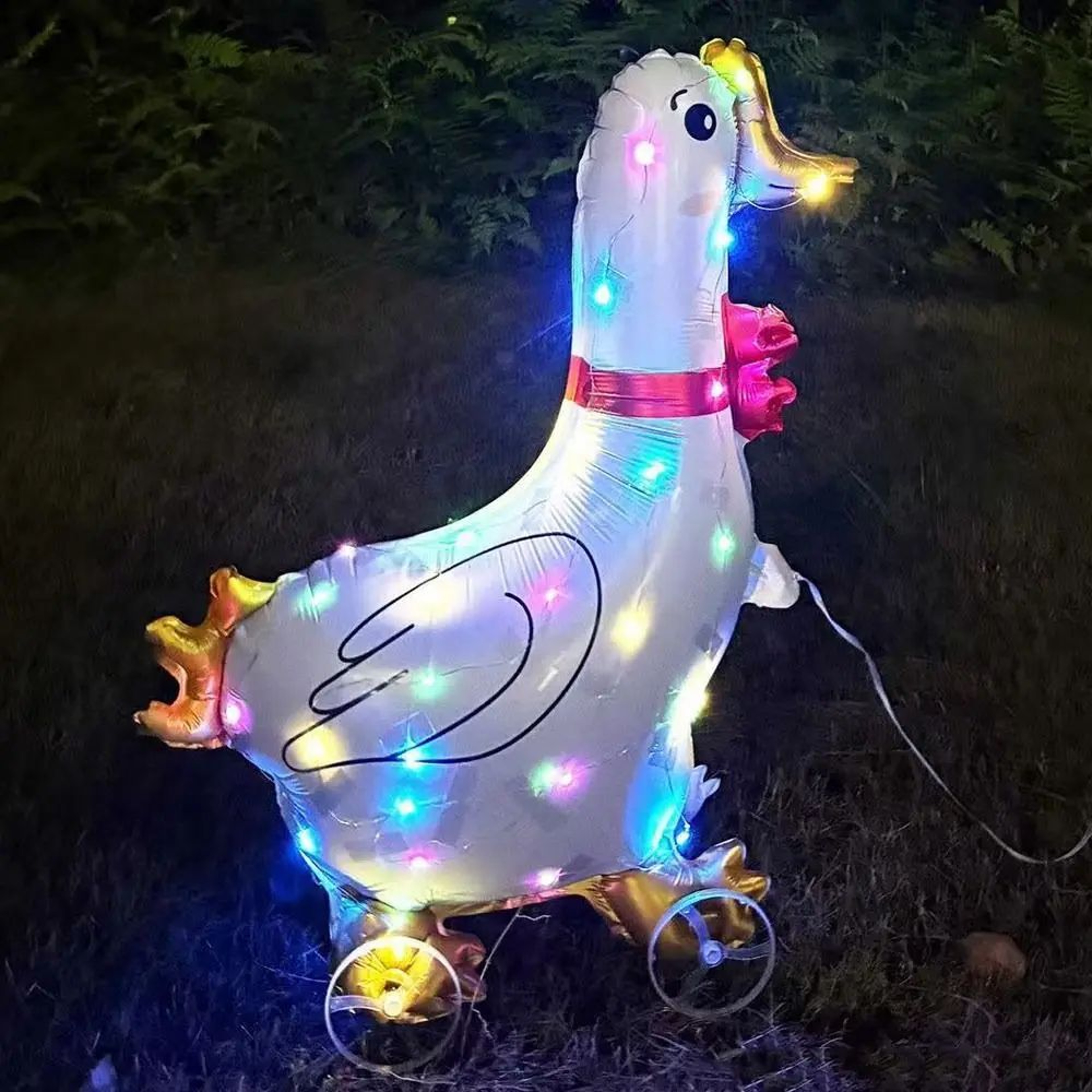 3D Cartoon Animal Walking Balloon With LED Light  Standing Foil Balloon On Wheels For Kids Parties  2