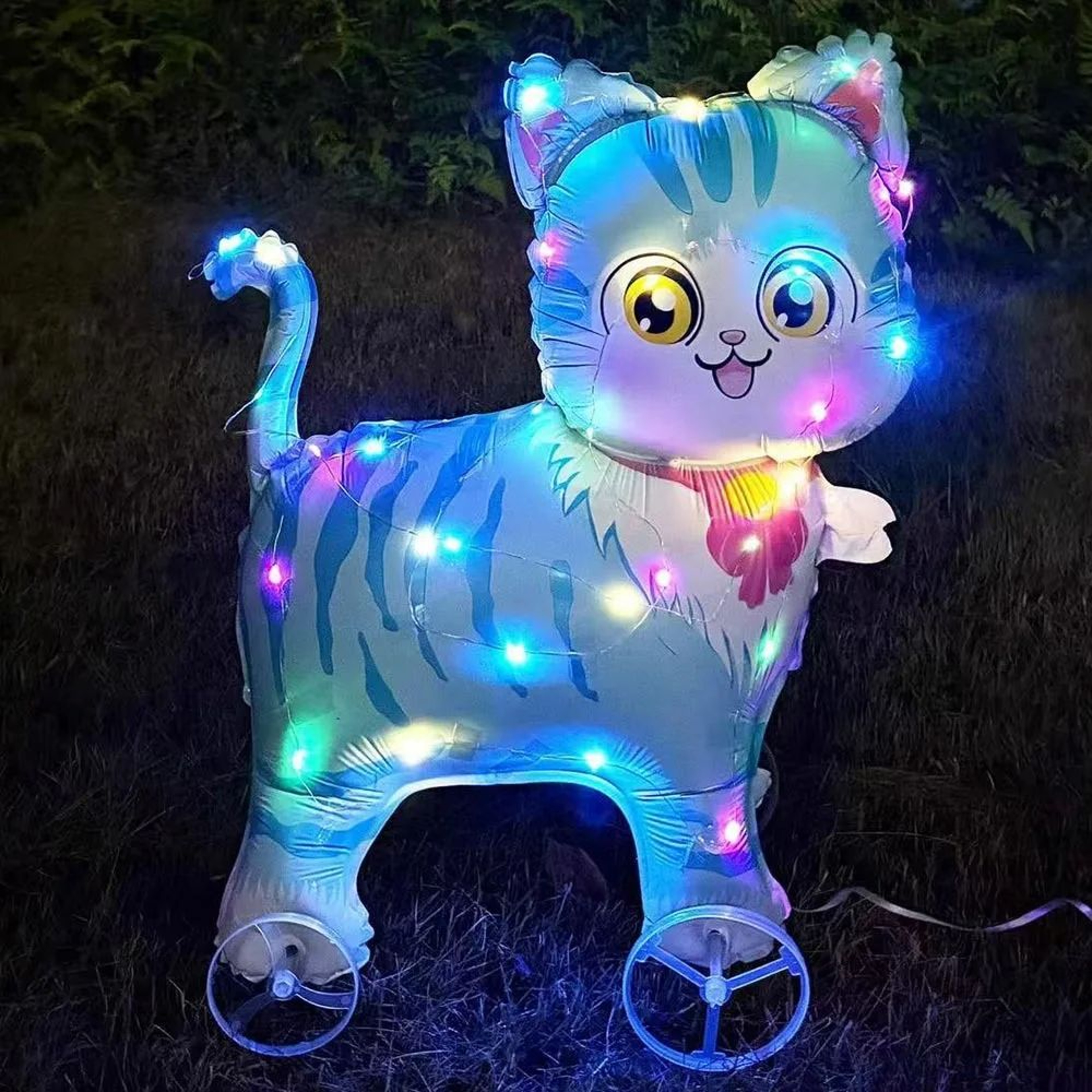 3D Cartoon Animal Walking Balloon With LED Light  Standing Foil Balloon On Wheels For Kids Parties  0