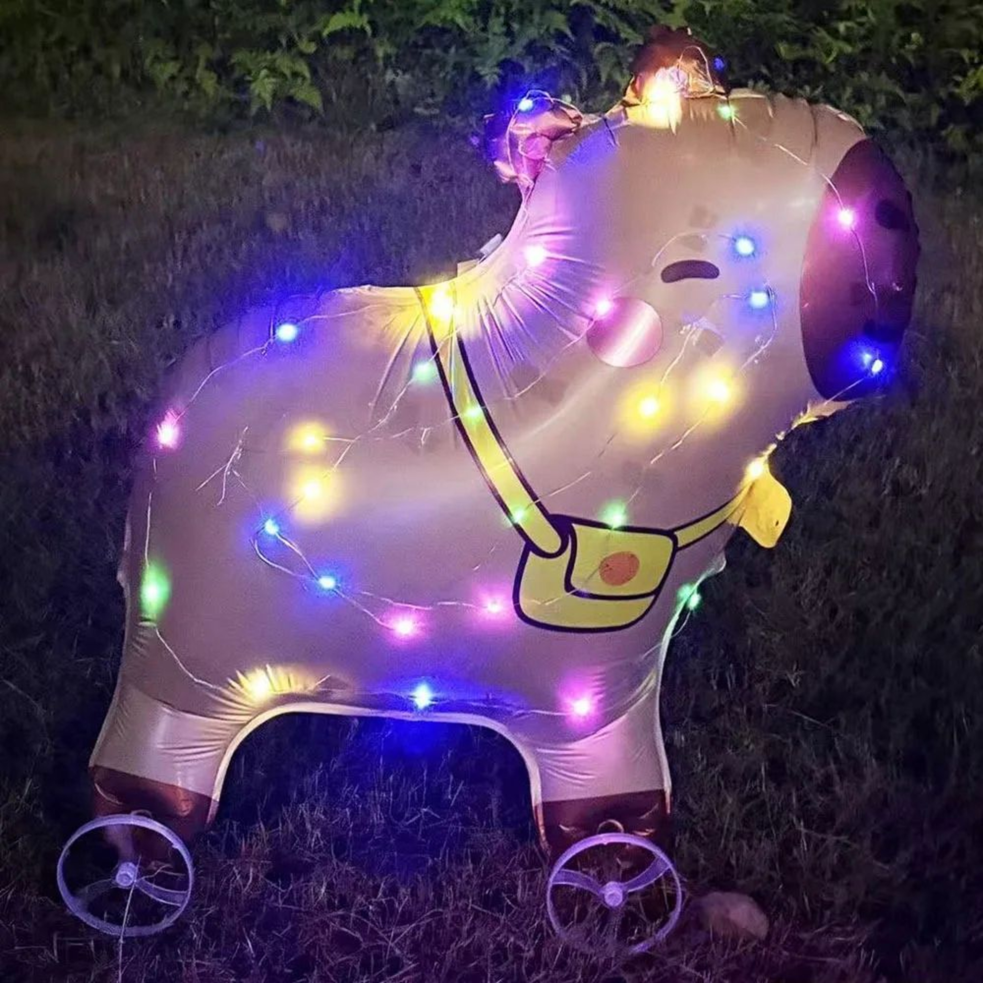 3D Cartoon Animal Walking Balloon With LED Light  Standing Foil Balloon On Wheels For Kids Parties  15