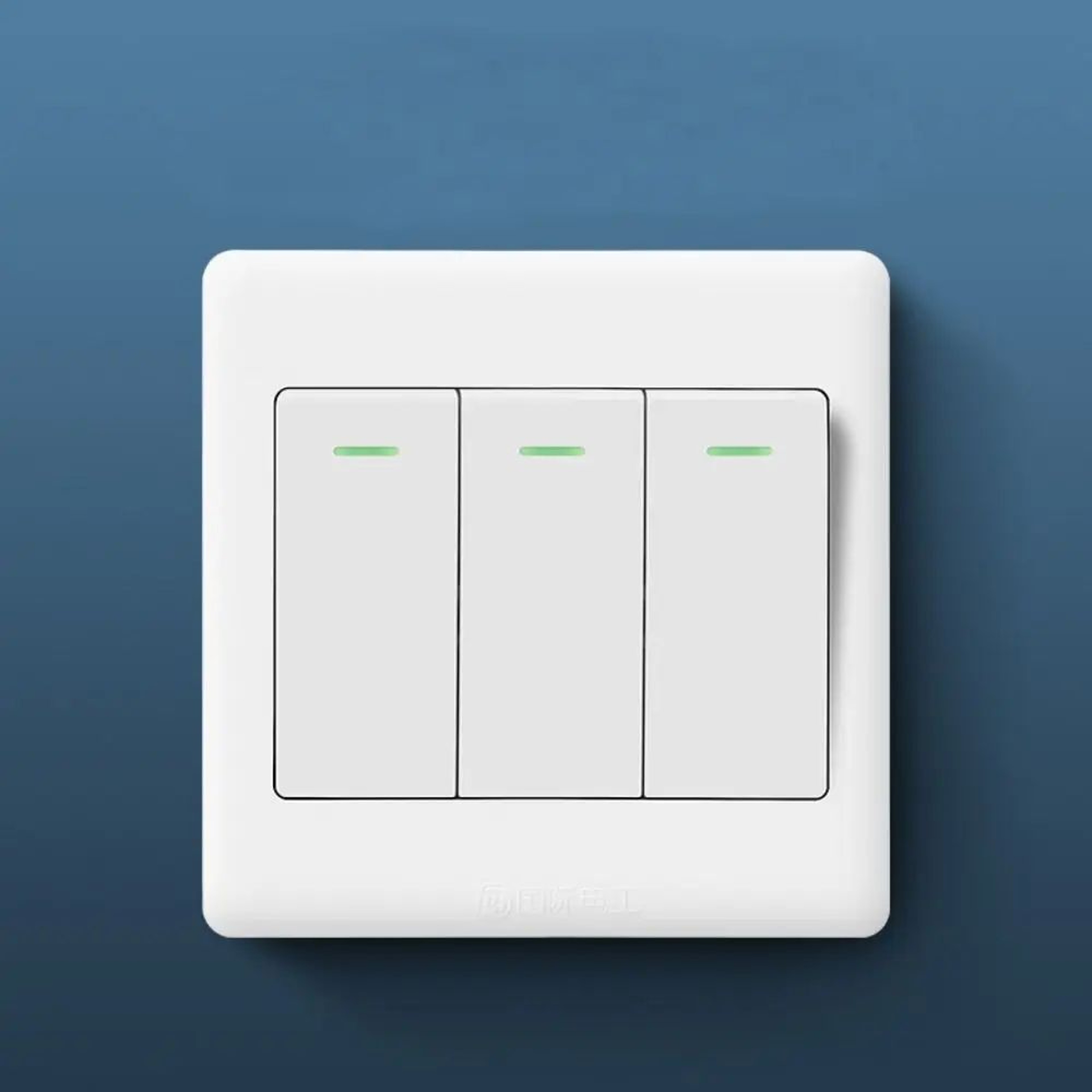 1234 Gang Wall Light Switch With Fluorescent Indicator  10A 250V FlameRetardant Push Button Switch 1