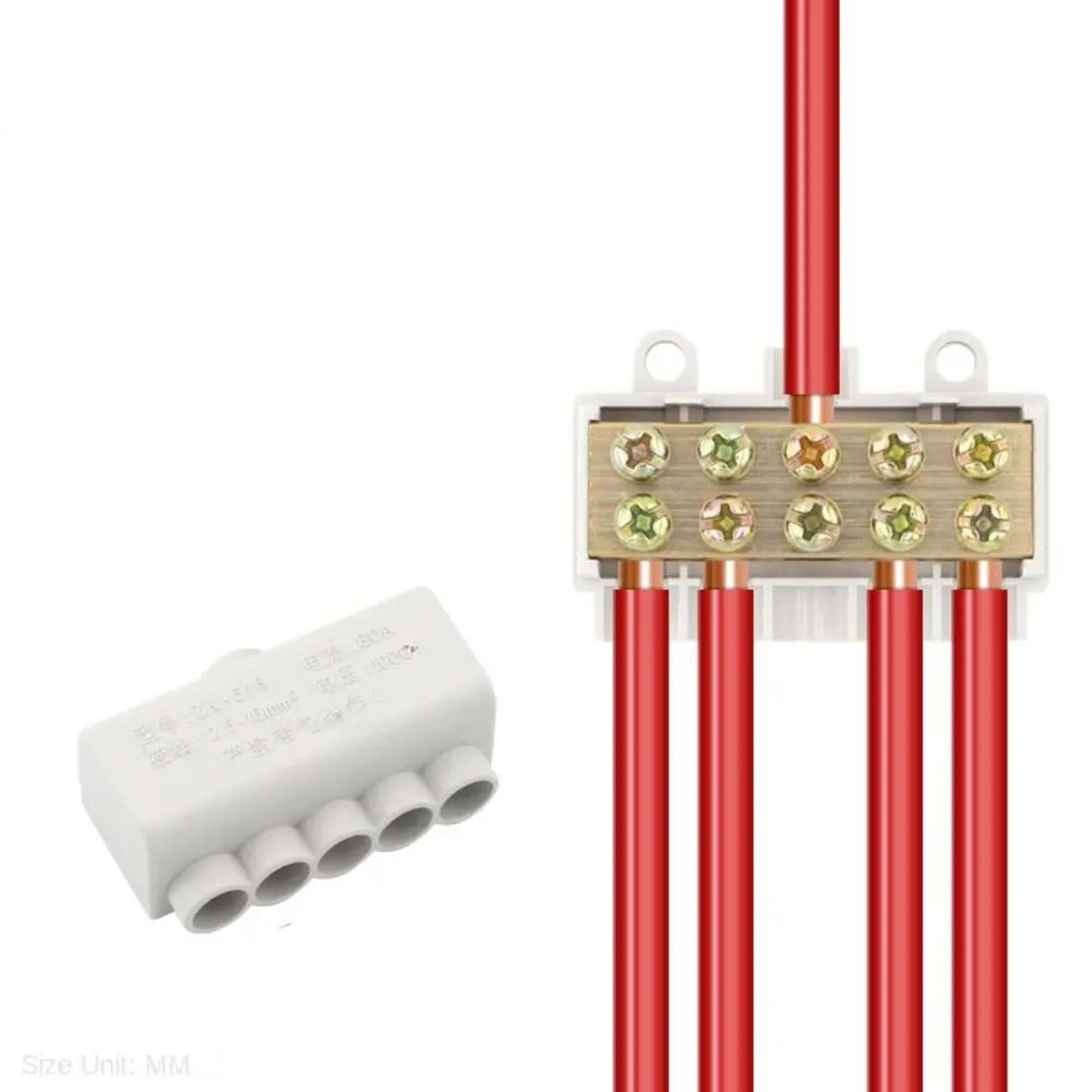 40A TType Branch Wiring Terminal Block  Quick Wire Connector Splitter Junction Box For Electrical C 10