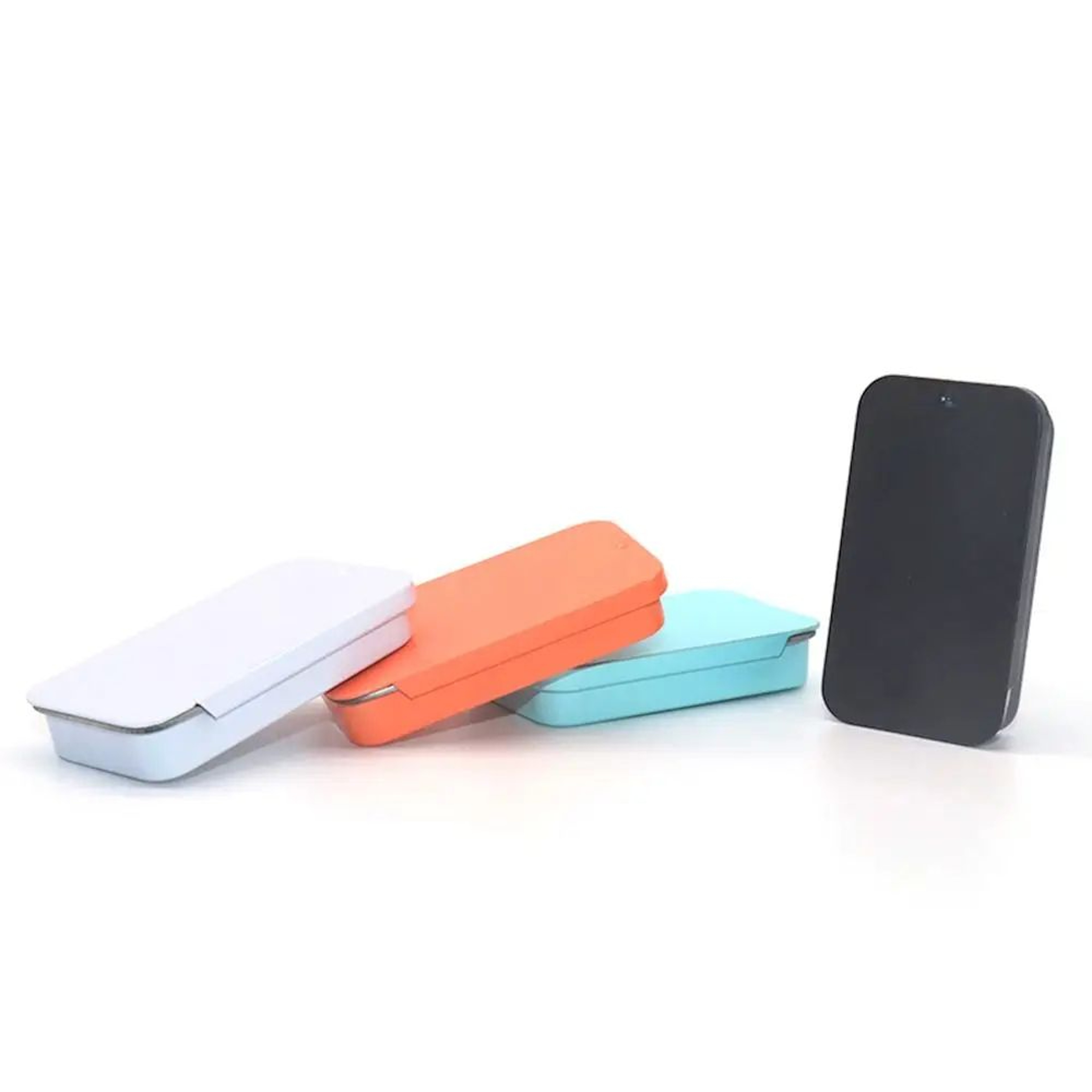 Rectangular Sliding Tin Storage Box  Metal Push Pull Mini Container For Candy Pills Balm  Small Acc 2
