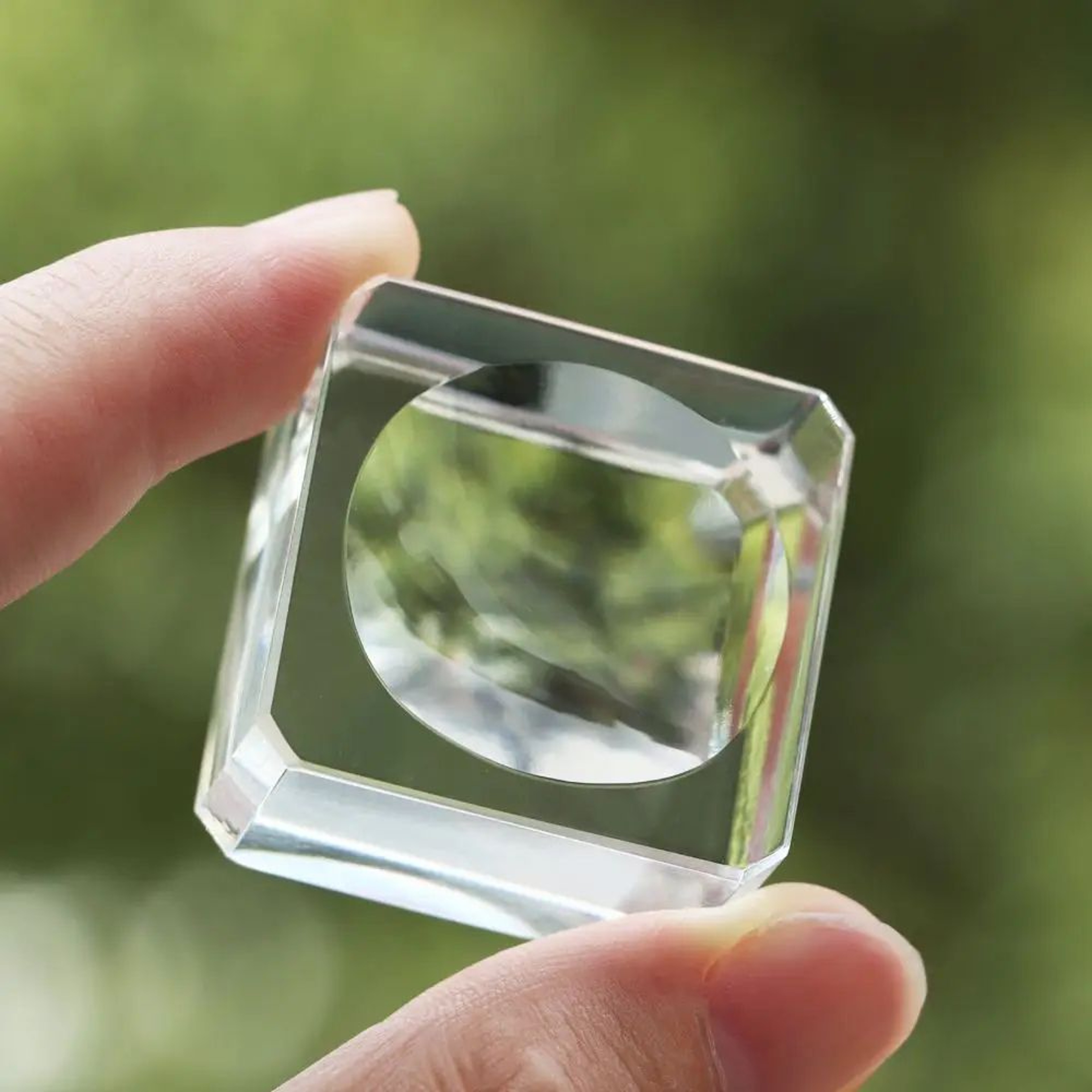 Transparent Crystal Ball Display Stand  Square Glass Pedestal Holder For Crystal Spheres Sports Bal 2