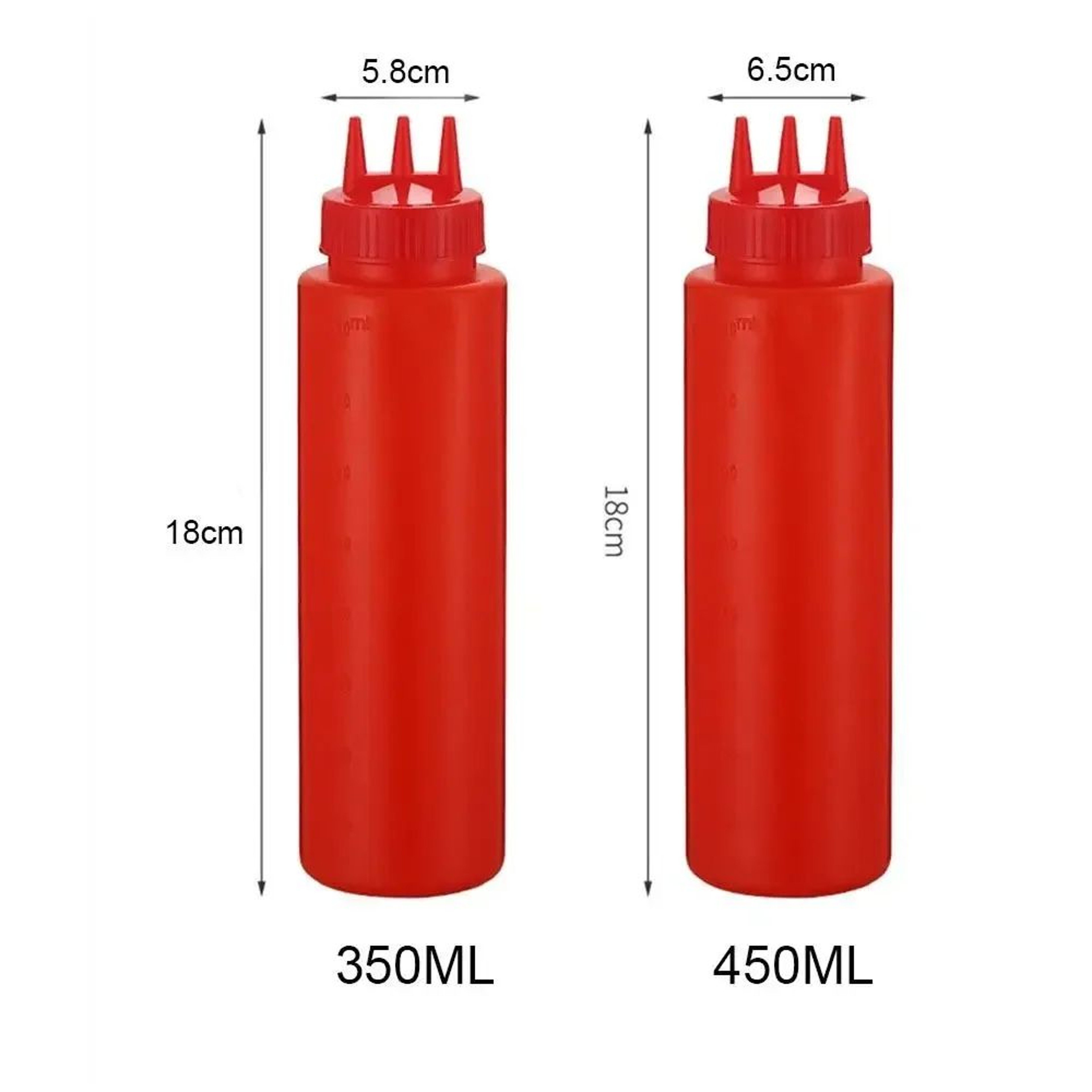 Plastic Squeeze Sauce Bottle  Leakproof PE Condiment Dispenser With 3 Nozzles For Ketchup Oil  Dres 5